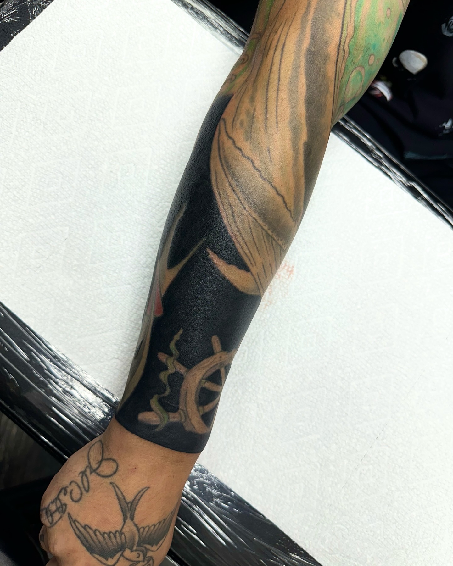 Tattoo by @thrashmoneymillionaire — black_and_grey