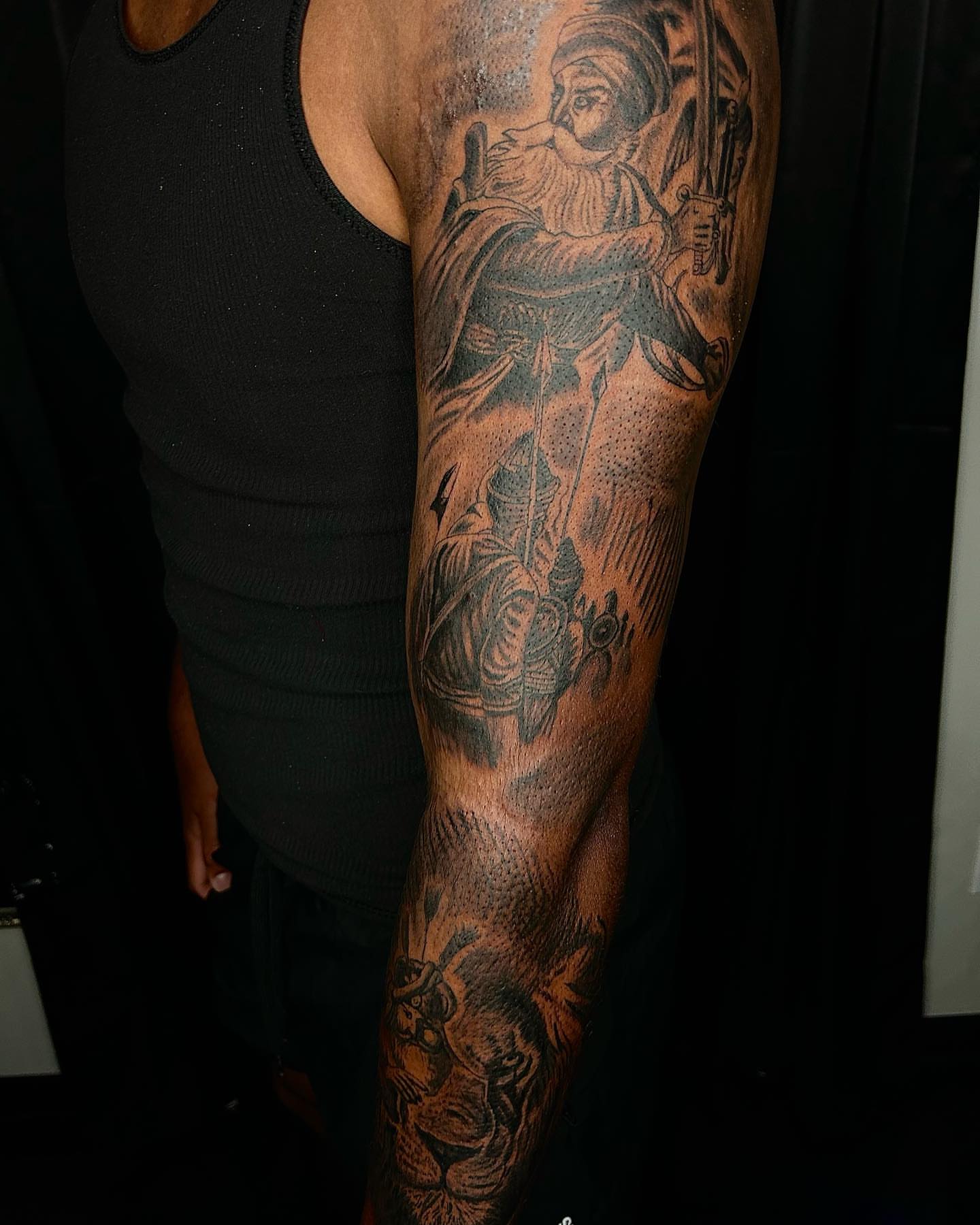 Tattoo by @inkstinctual — dotwork, realism