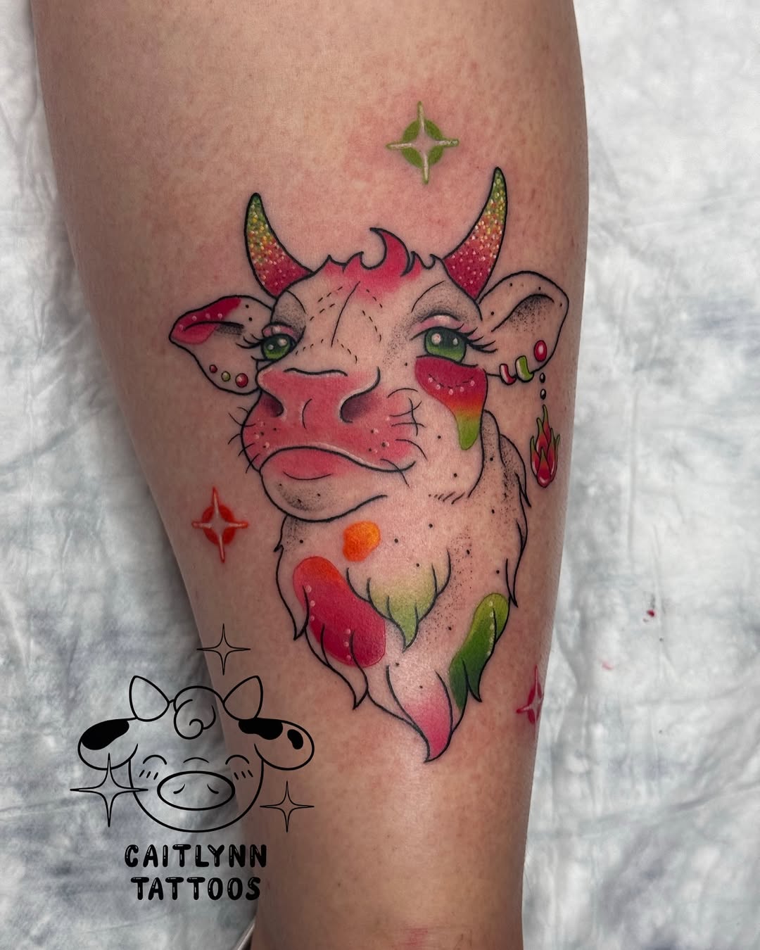 Tattoo by @caitlynntattoos — new_school, illustrative