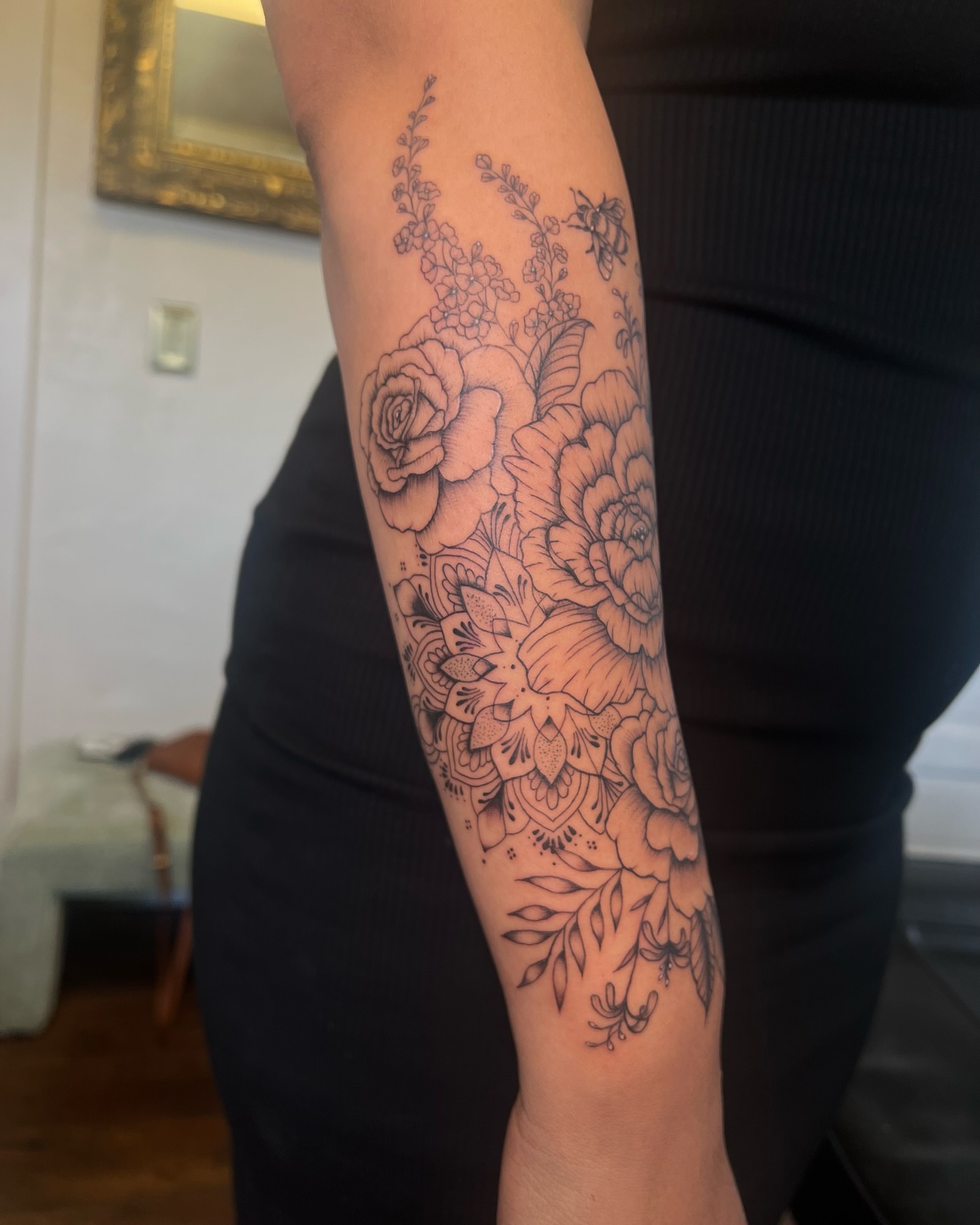 Tattoo by @chrystynamariee — black_and_grey
