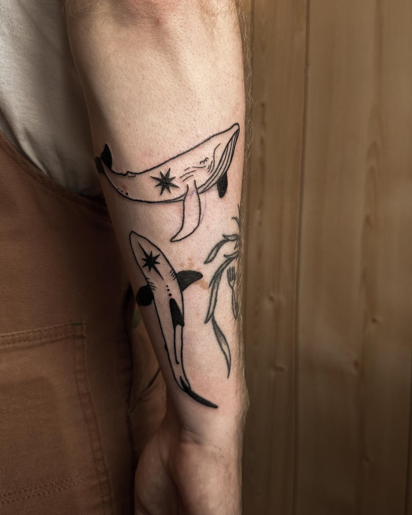 Whales black and grey tattoo on the forearm by πππππππππ β ππππ ππππ ππππ ππππππ ππππππ, Salt Lake City, Utah