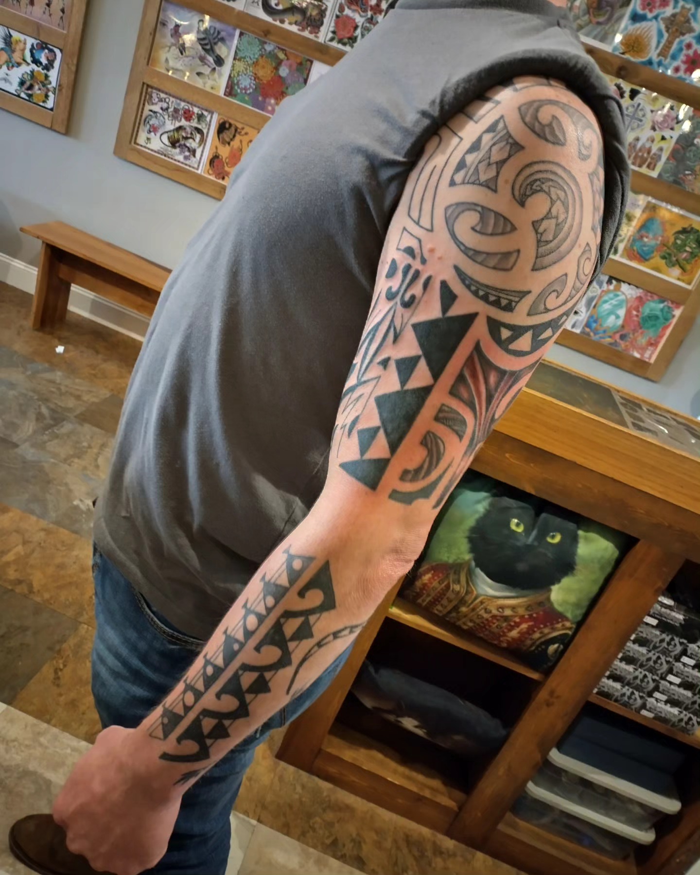 Tribal pattern tribal tattoo on the forearm by Matt Williamson