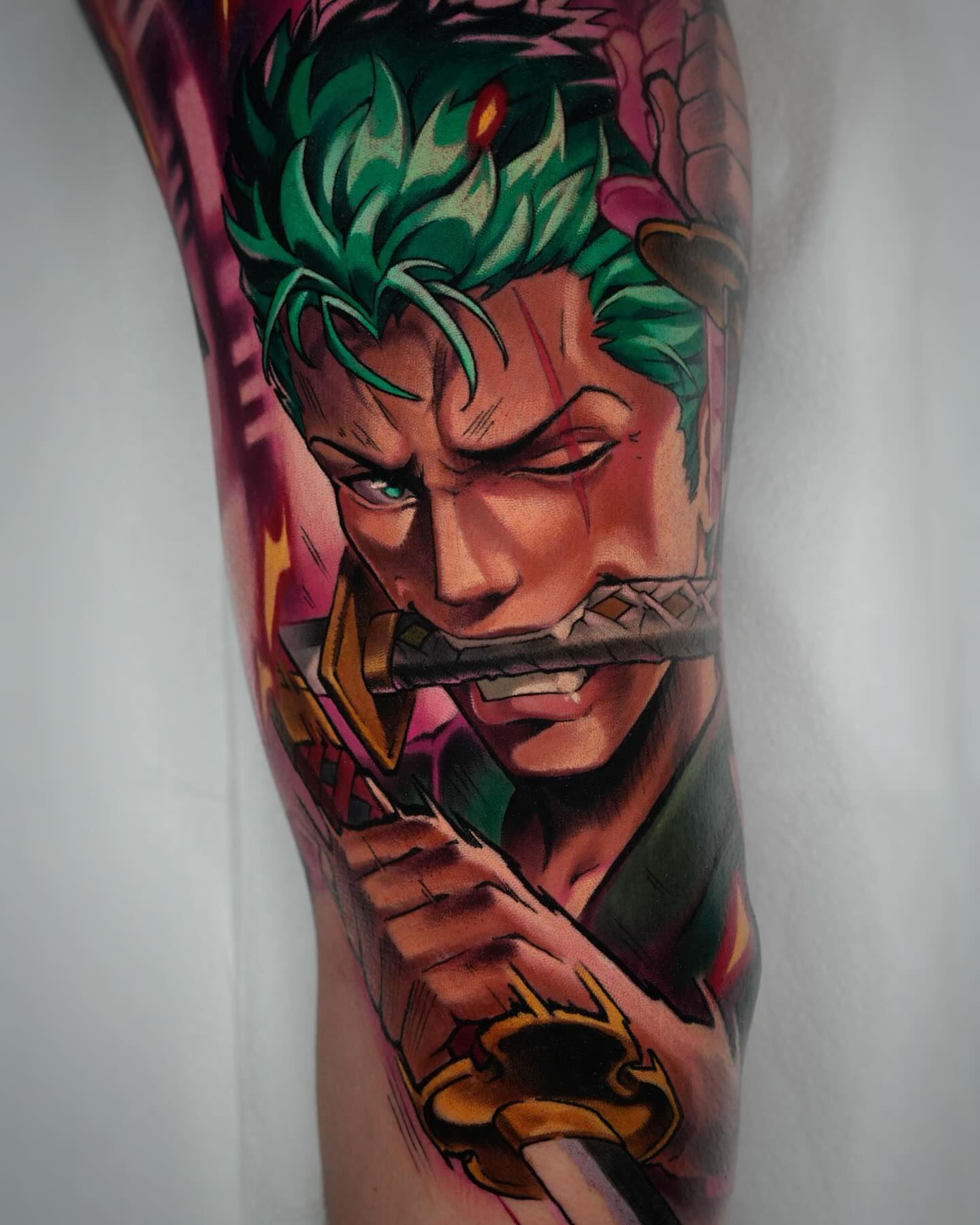 Tattoo by @badcaseofpurpose — anime
