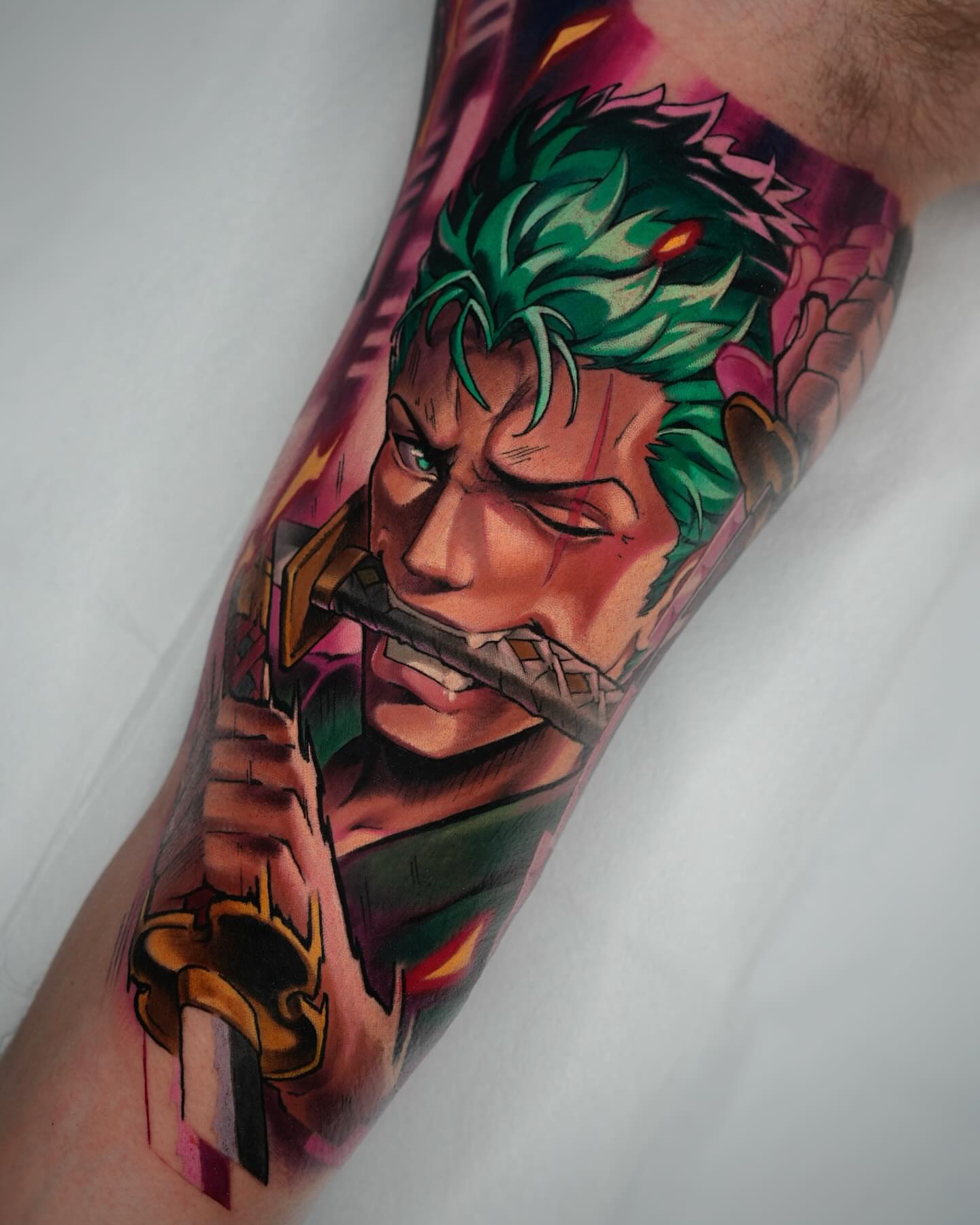Tattoo by @badcaseofpurpose — anime
