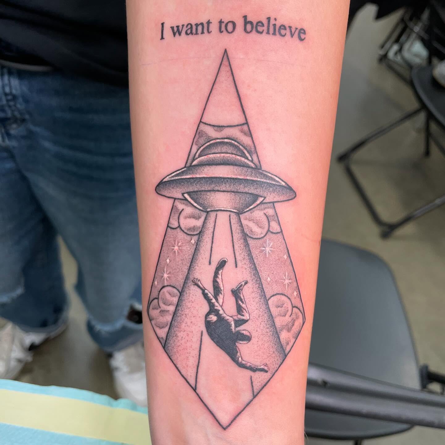Tattoo by @chromaticsauce — dotwork, realism