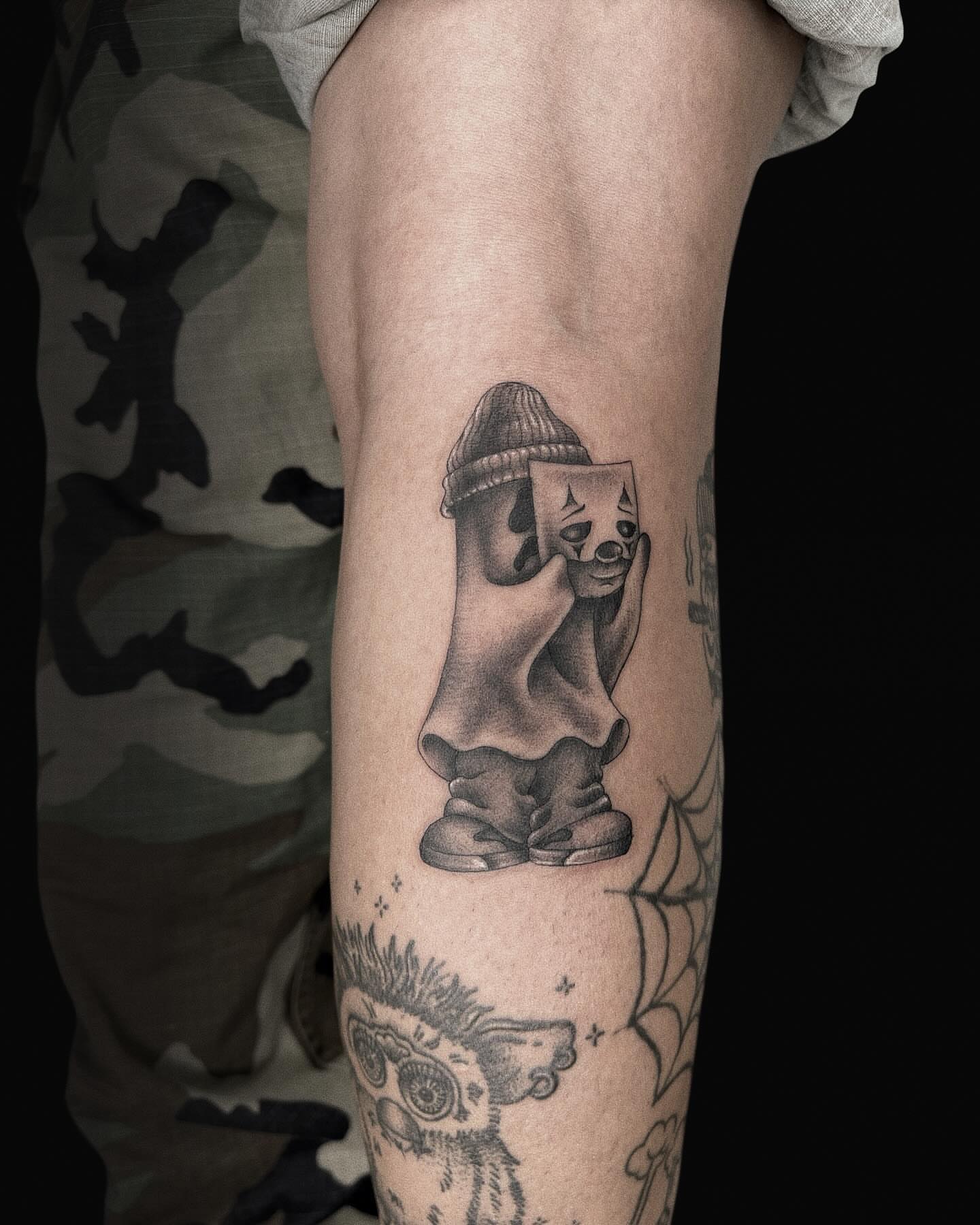 Tattoo by @wizdtattoo — black_and_grey