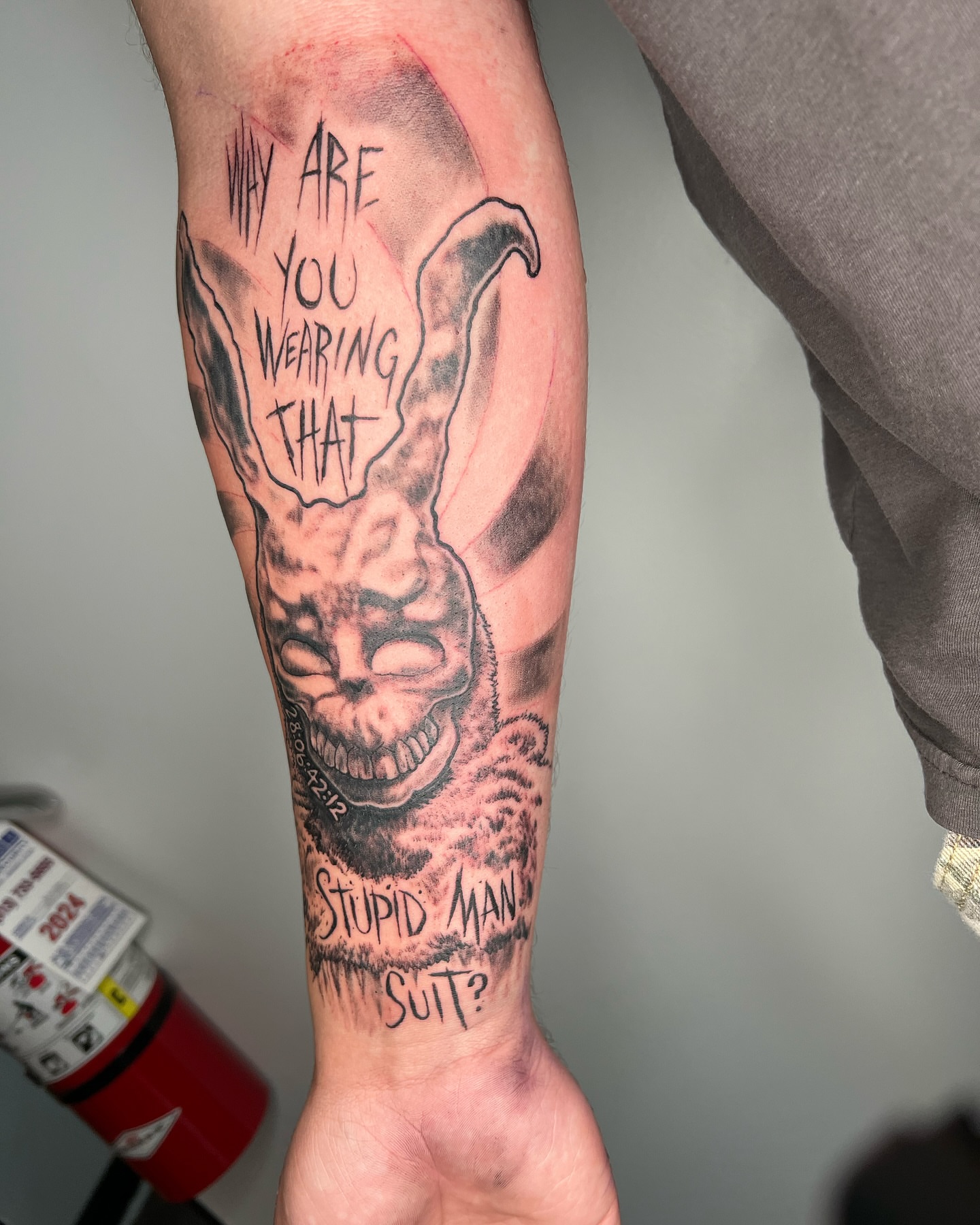 Cheshire cat realism tattoo on the forearm by Vincent C DiBiaso, Covington, Kentucky