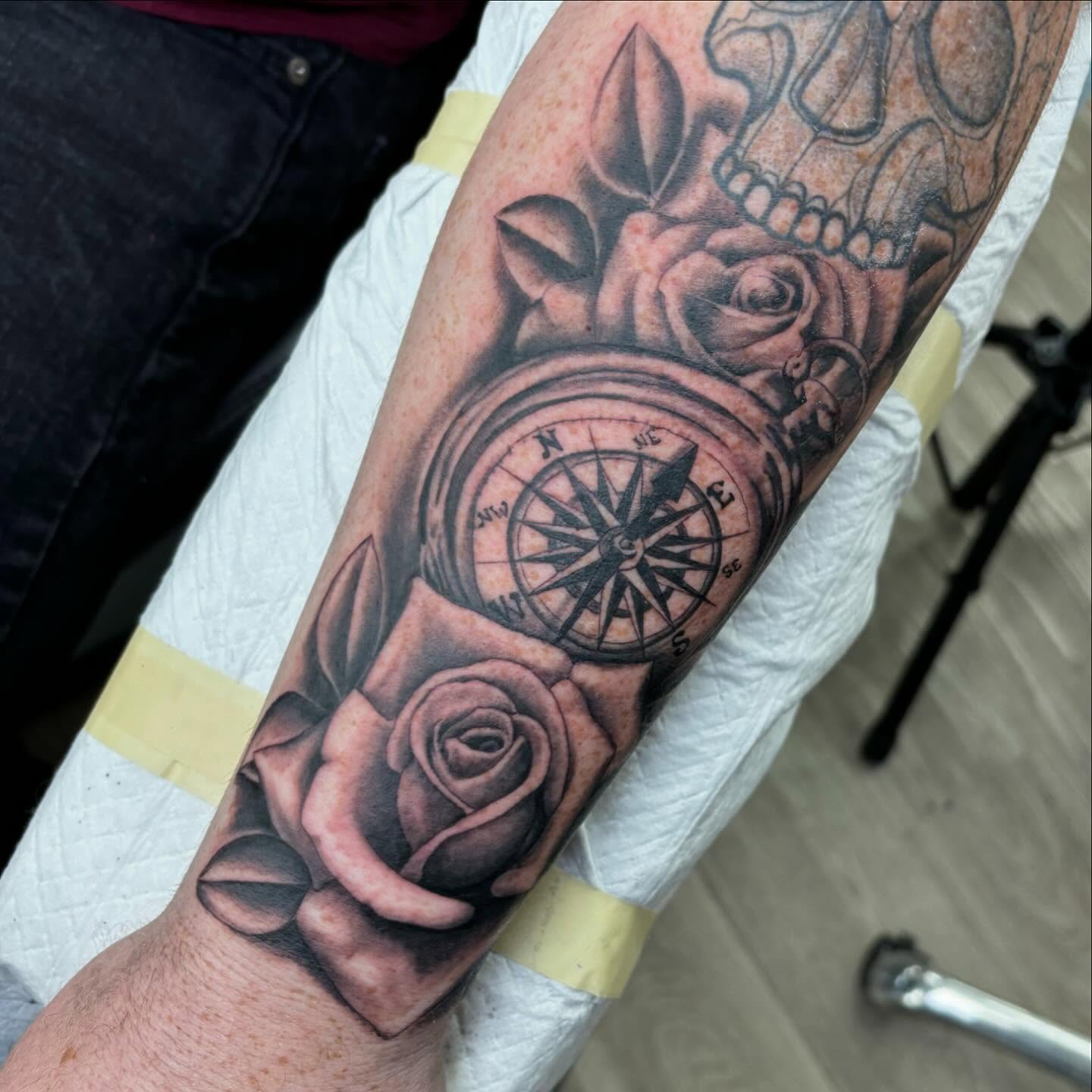 Tattoo by @kolton_tattoos — black_and_grey, realism