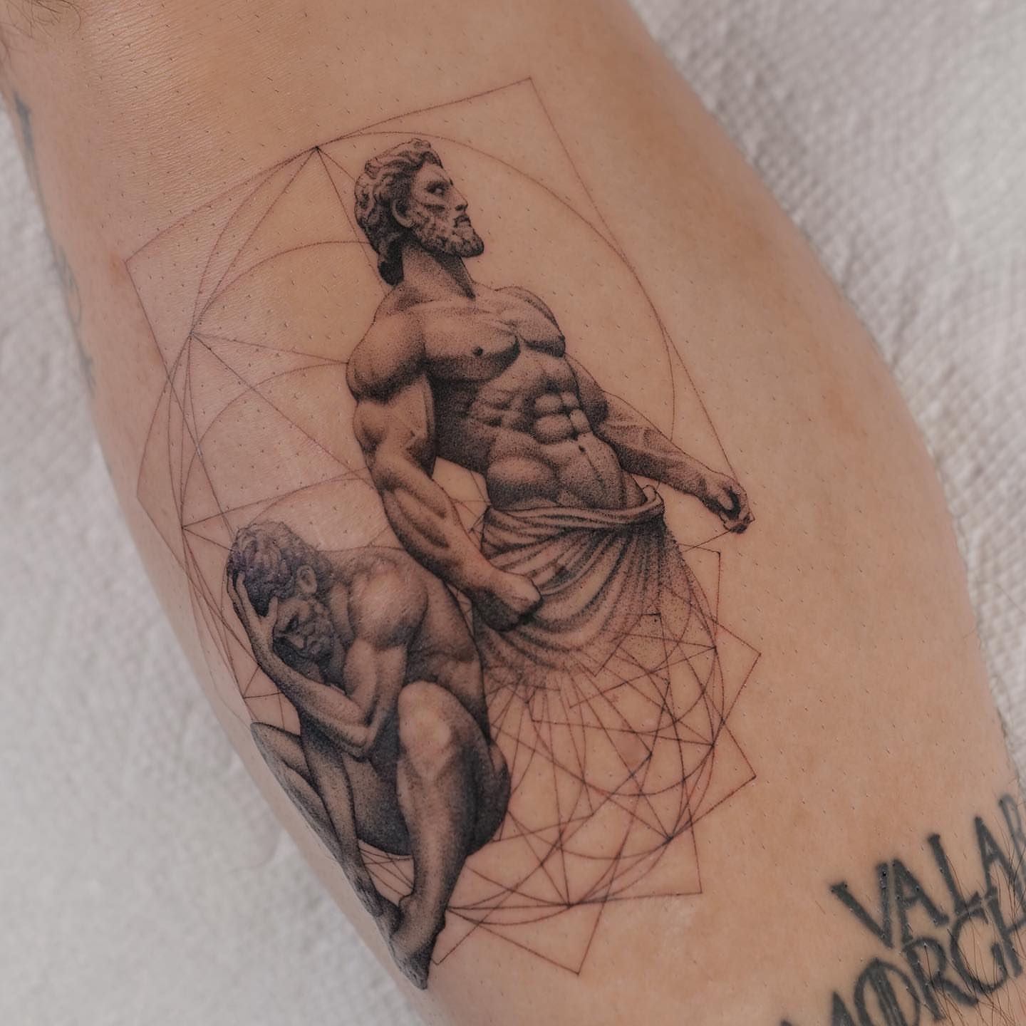 Tattoo by @jjjaylud — black_and_grey, geometric