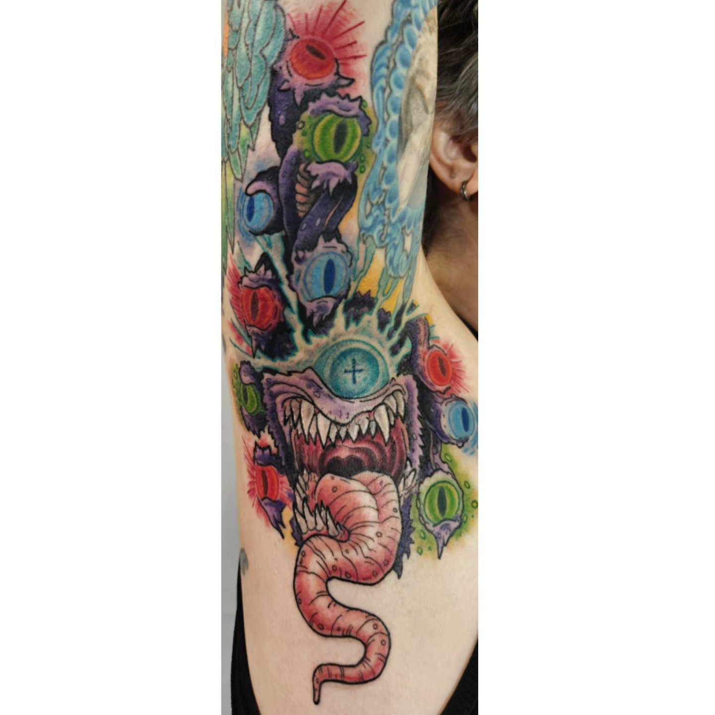 Tattoo by @artoftheblackwolf — american_traditional, dotwork