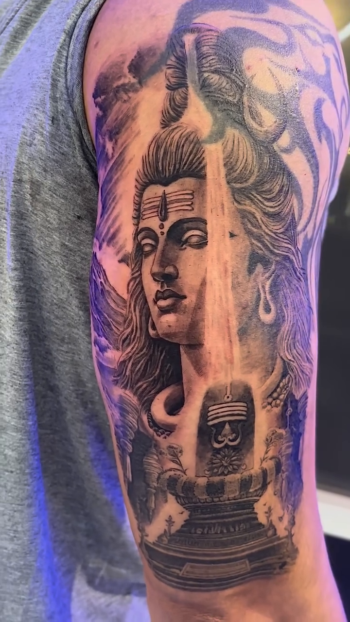 Lord Shiva realism tattoo by Tattoos by Marcy