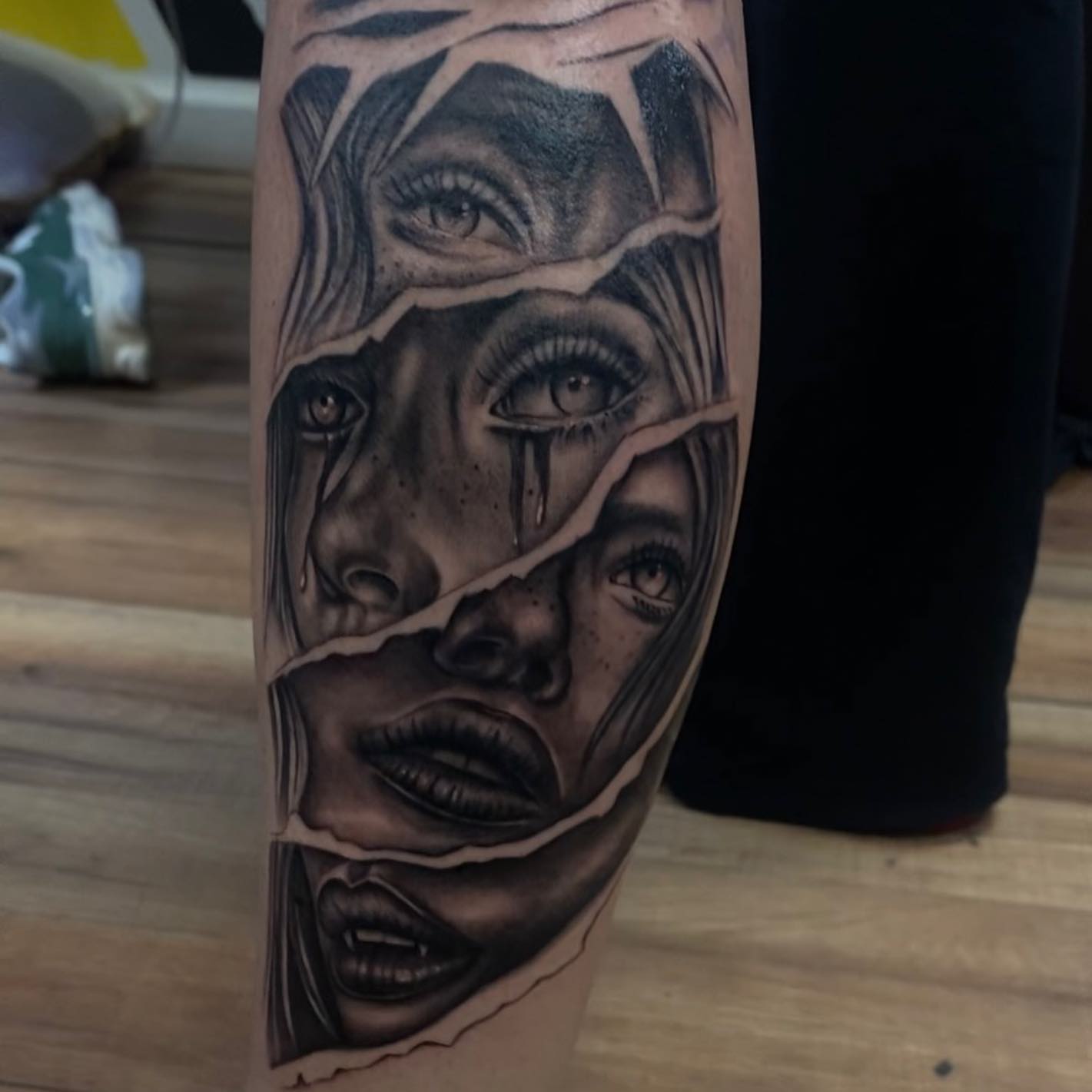 Tattoo by @artistzae_ — black_and_grey, realism