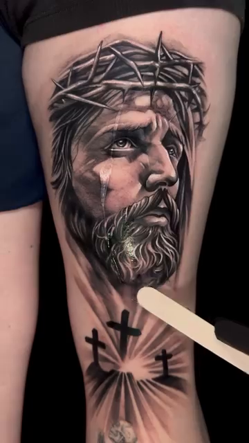 Tattoo by @carnerotattooartist — realism, black_and_grey