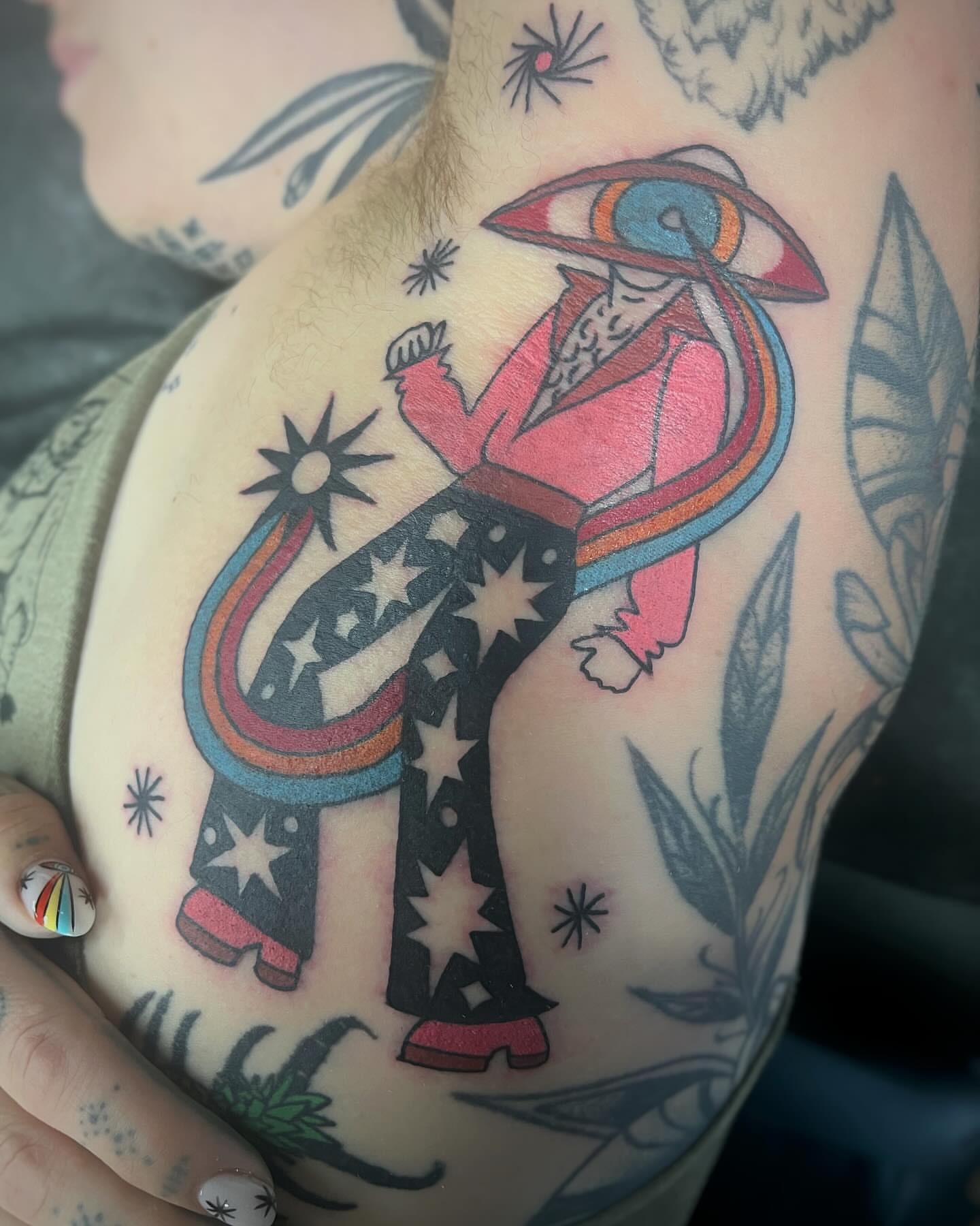 Cowboy American traditional tattoo by Manee Friday