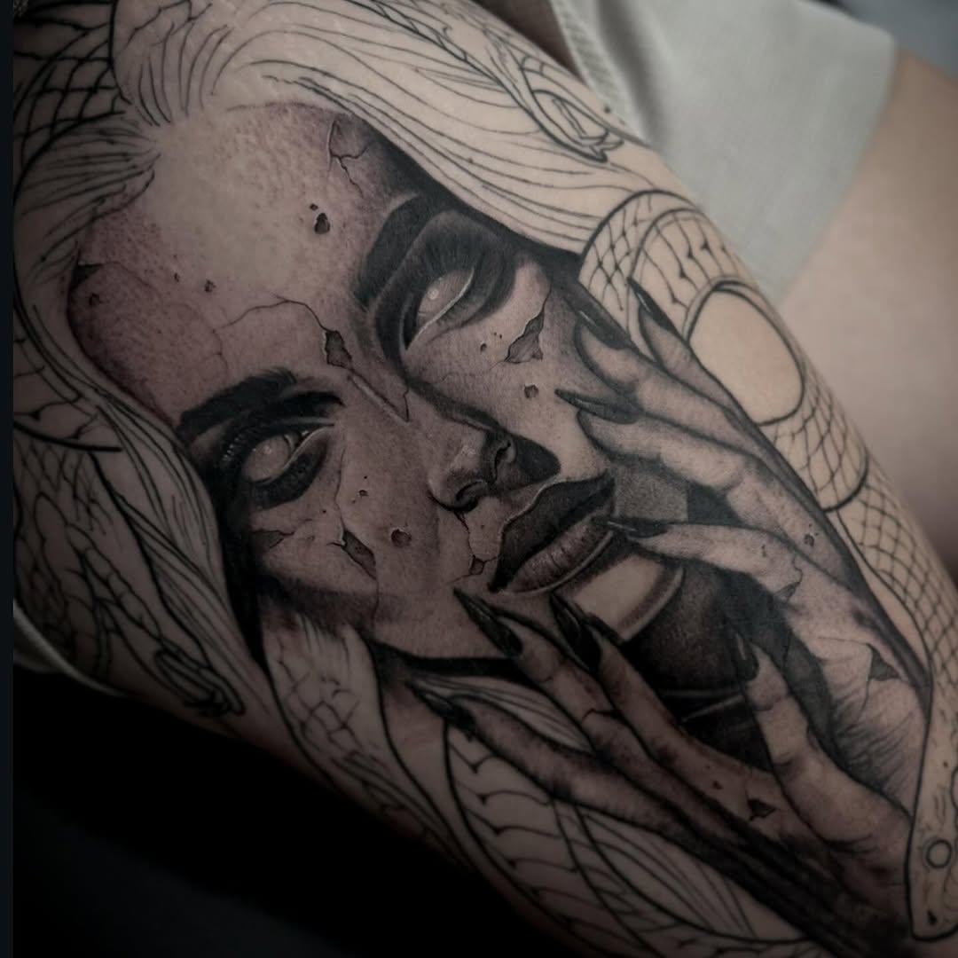 Tattoo by @tats_earnhardt — realism, black_and_grey
