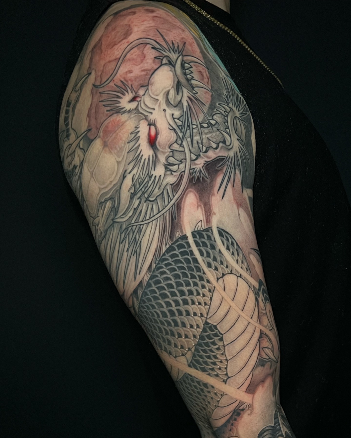 Phoenix japanese irezumi tattoo on the upper arm by Johnson
