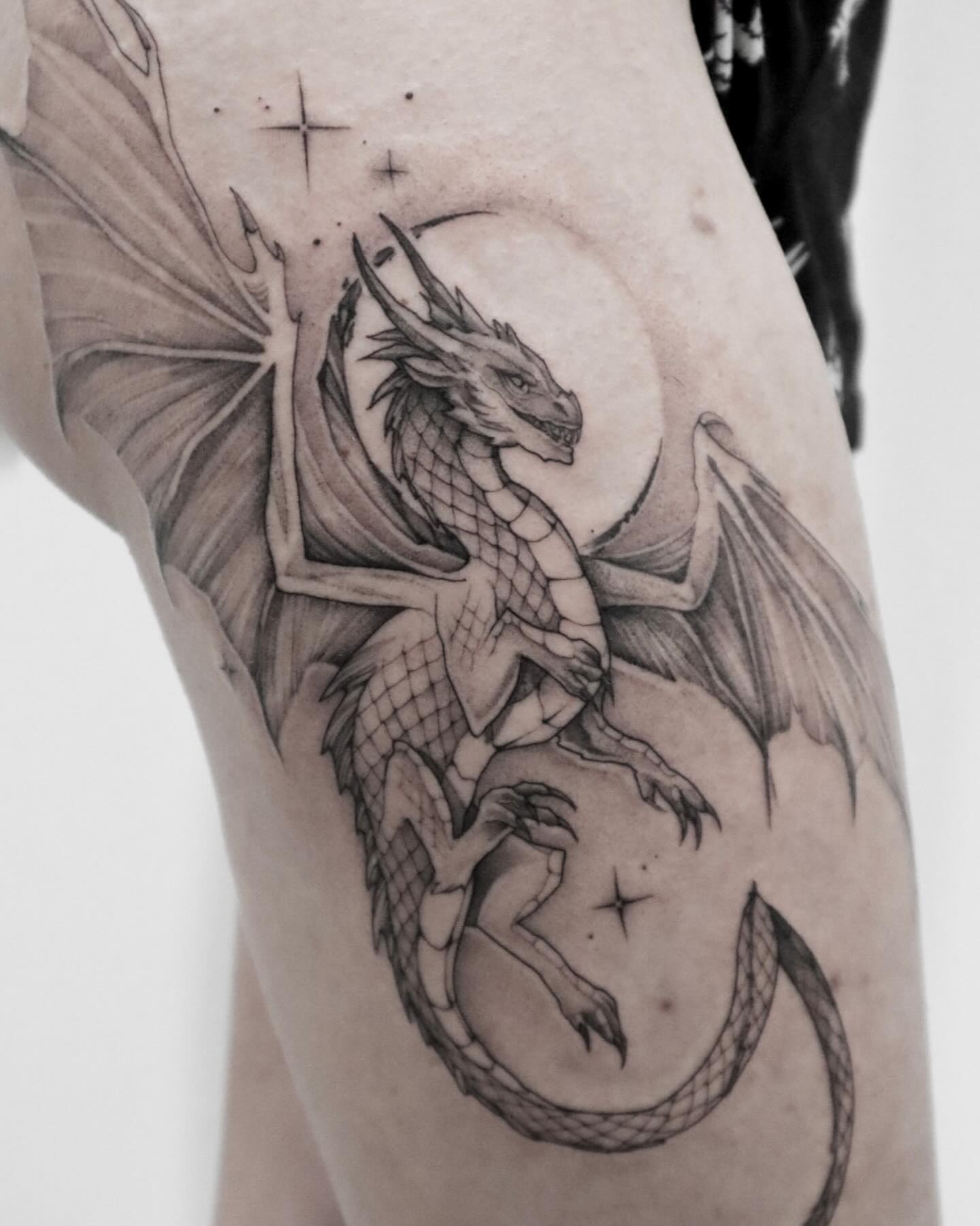 Tattoo by @rit13_ink — black_and_grey