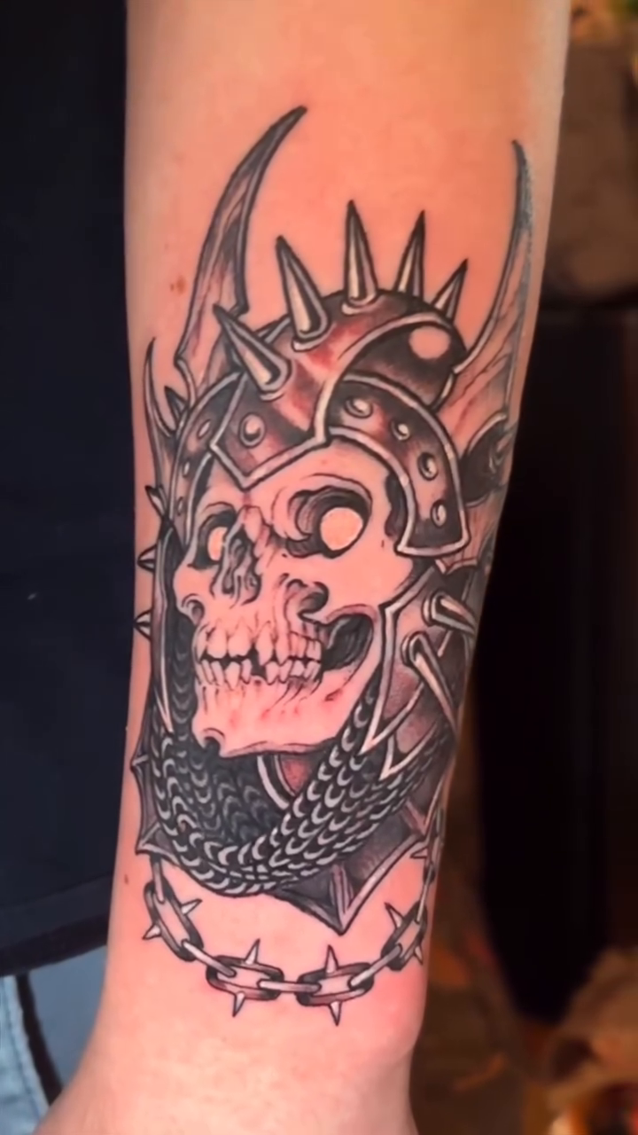 Tattoo by @langley_osborn — dark_realism, black_and_grey