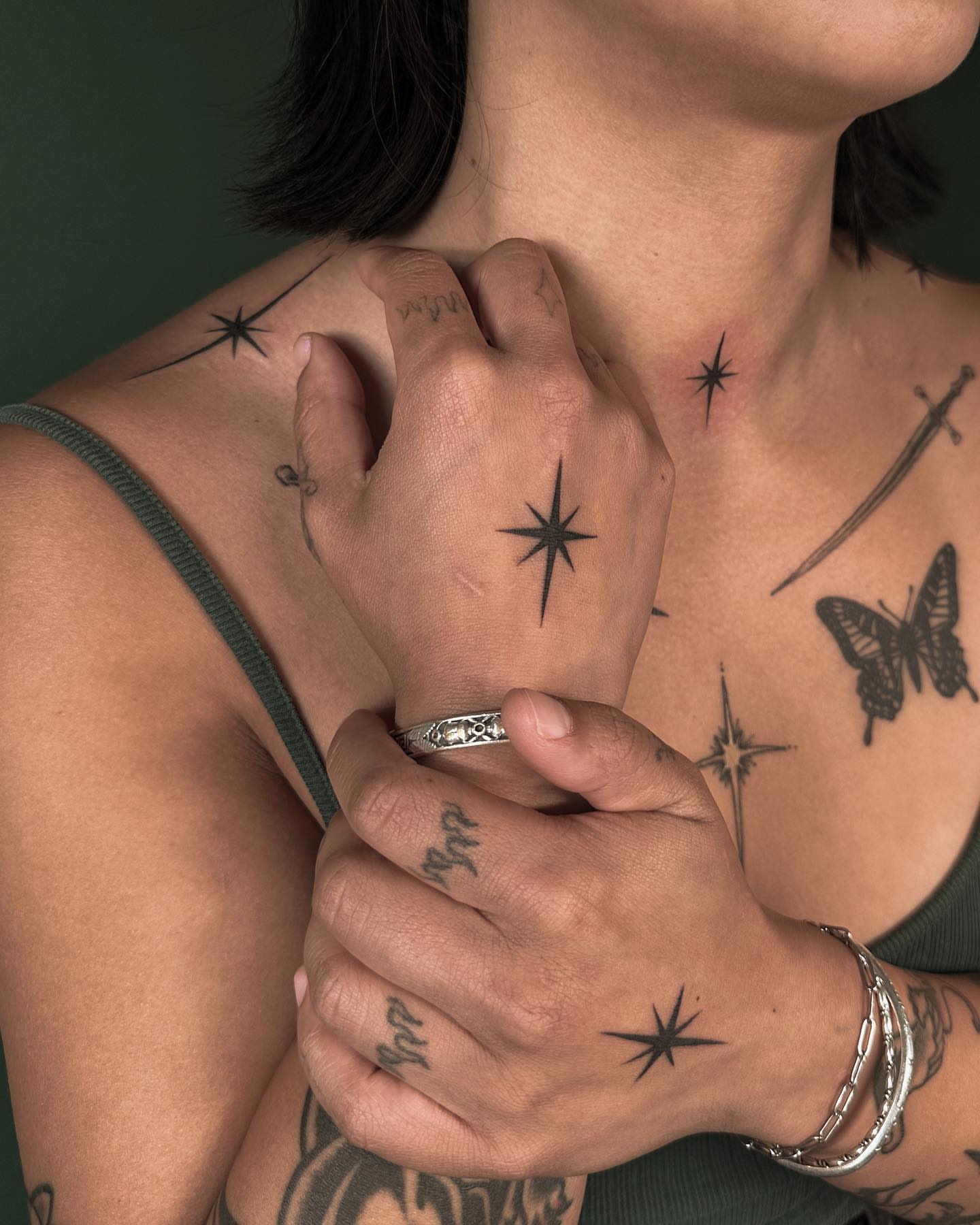 Stars black and grey tattoo on the chest by πππππππππ β ππππ ππππ ππππ ππππππ ππππππ, Salt Lake City, Utah