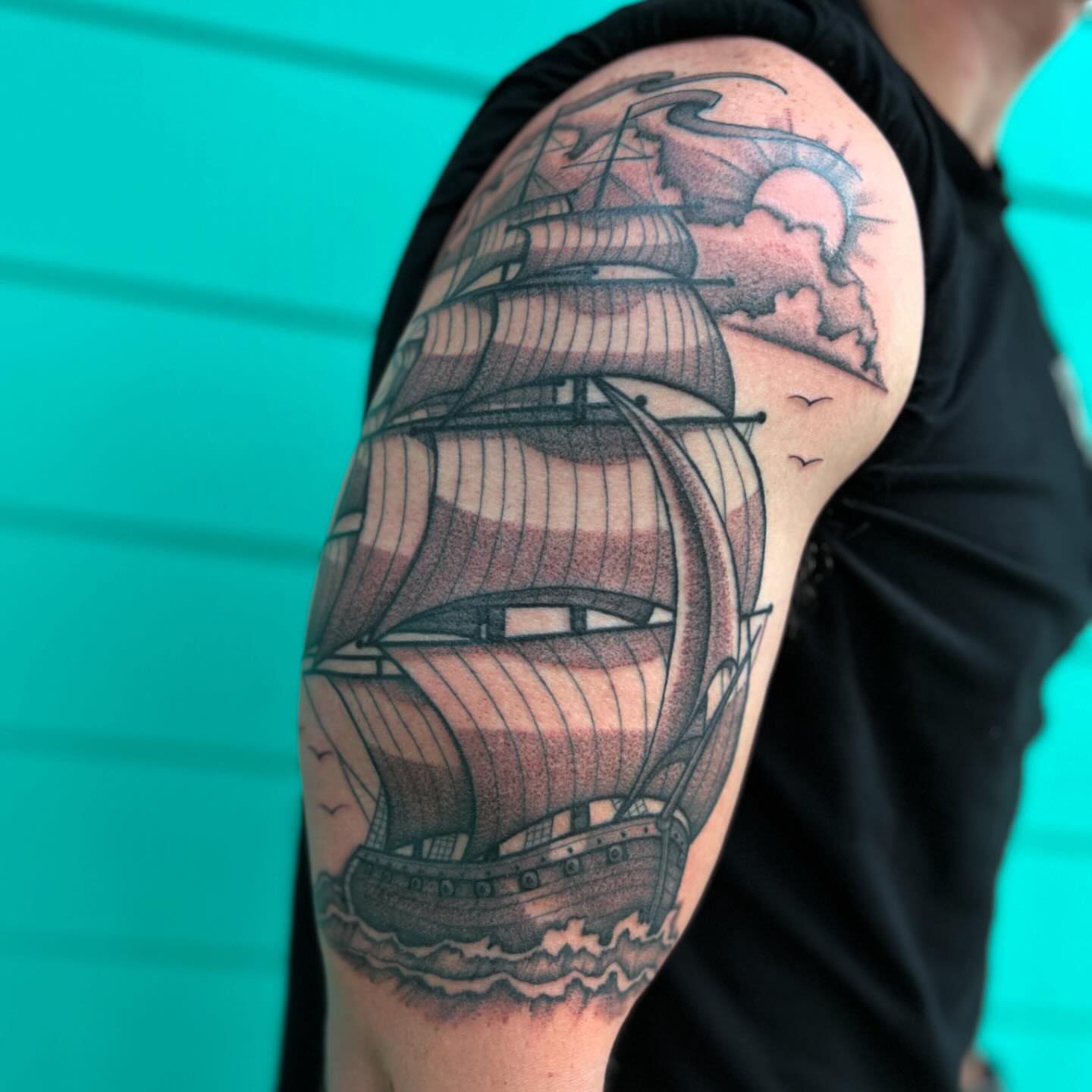 Tattoo by @catzilla_tattoos — black_and_grey