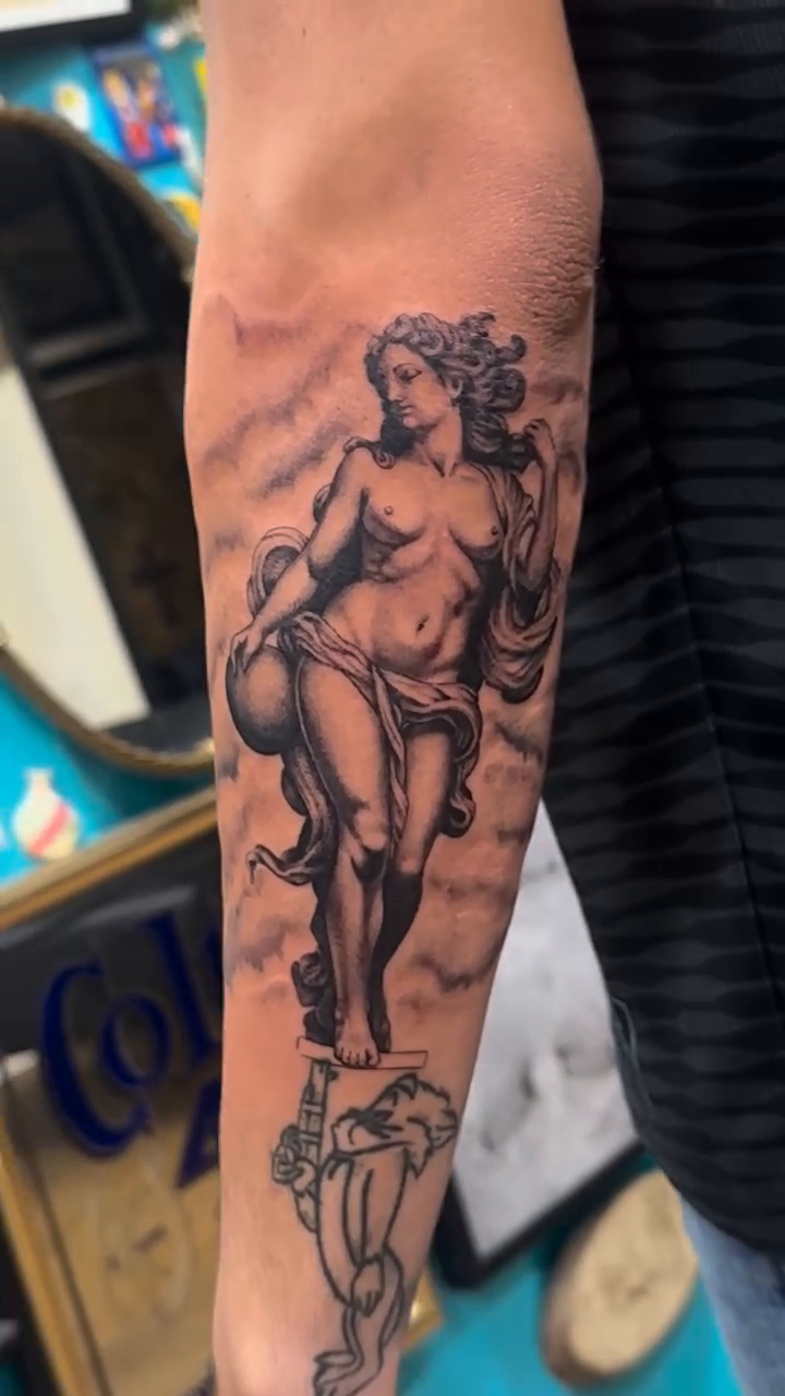 Tattoo by @tattooarielle — realism, black_and_grey
