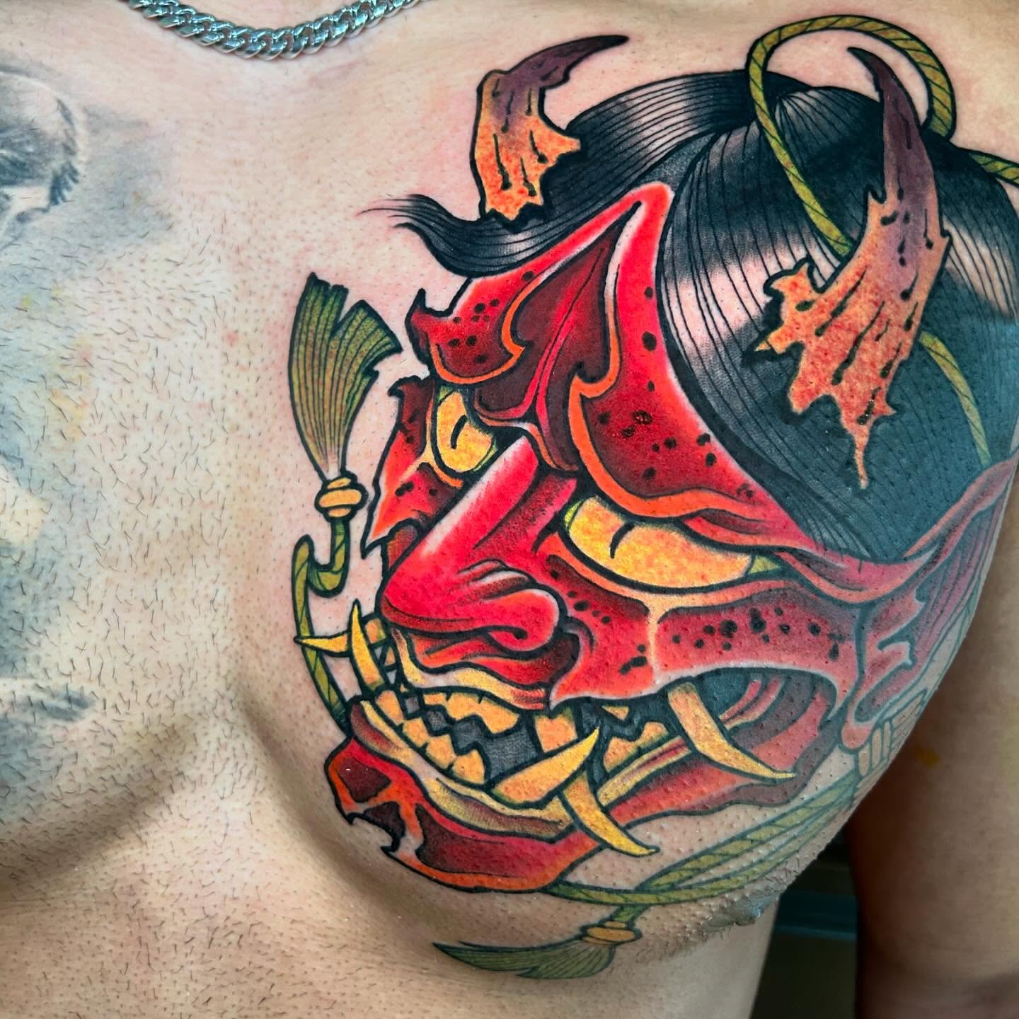 Tattoo by @catzilla_tattoos — american_traditional, dotwork