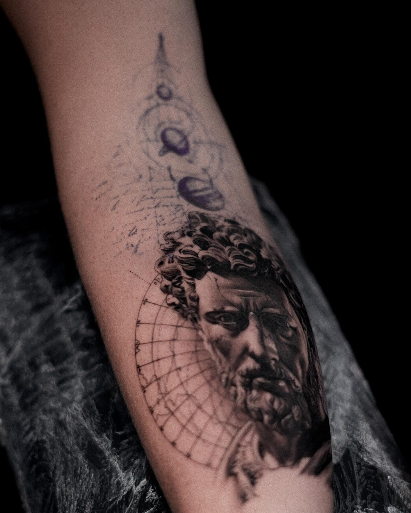 Tattoo by @ron.alvarez_tattoo — black_and_grey, realism