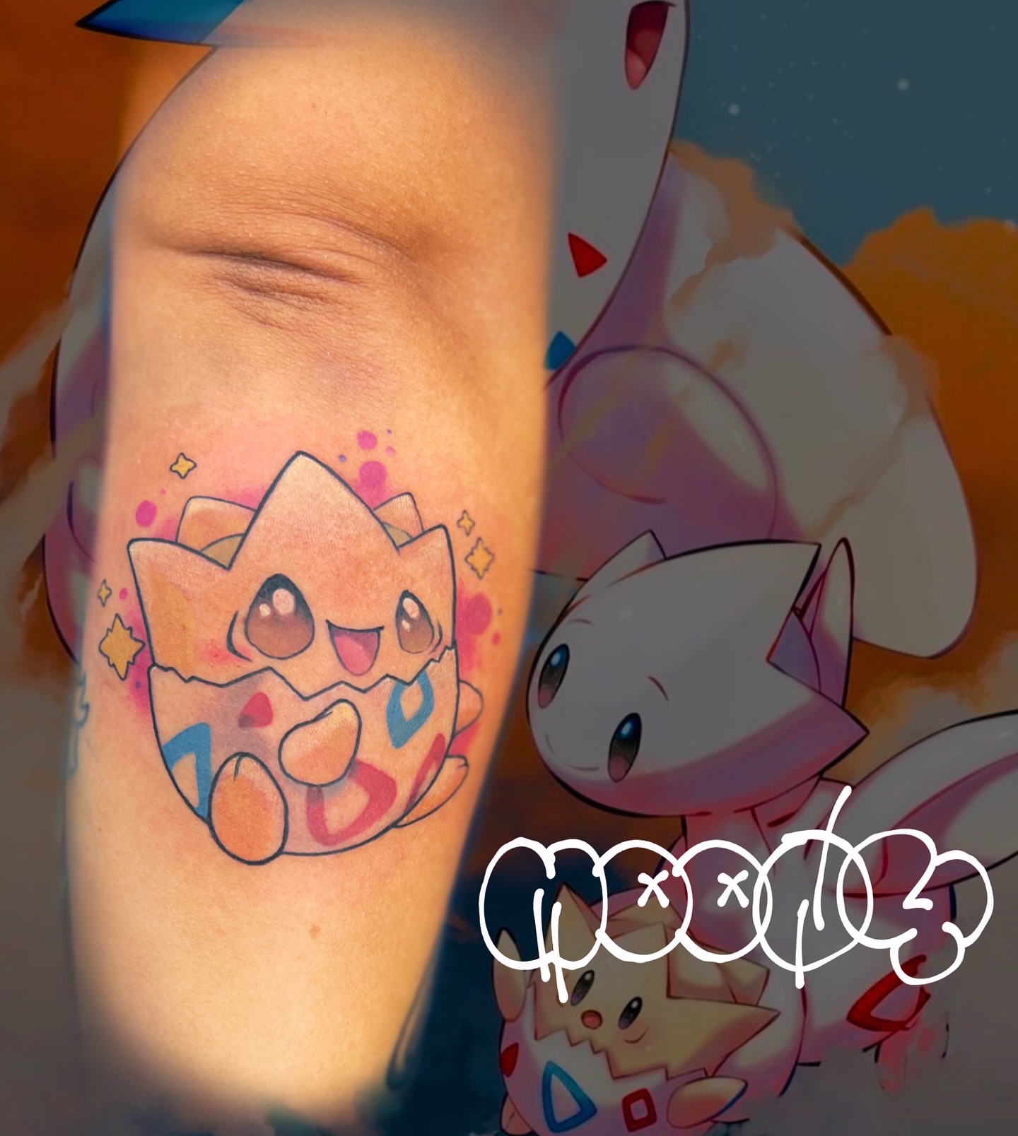 Tattoo by @madam.moony — watercolor