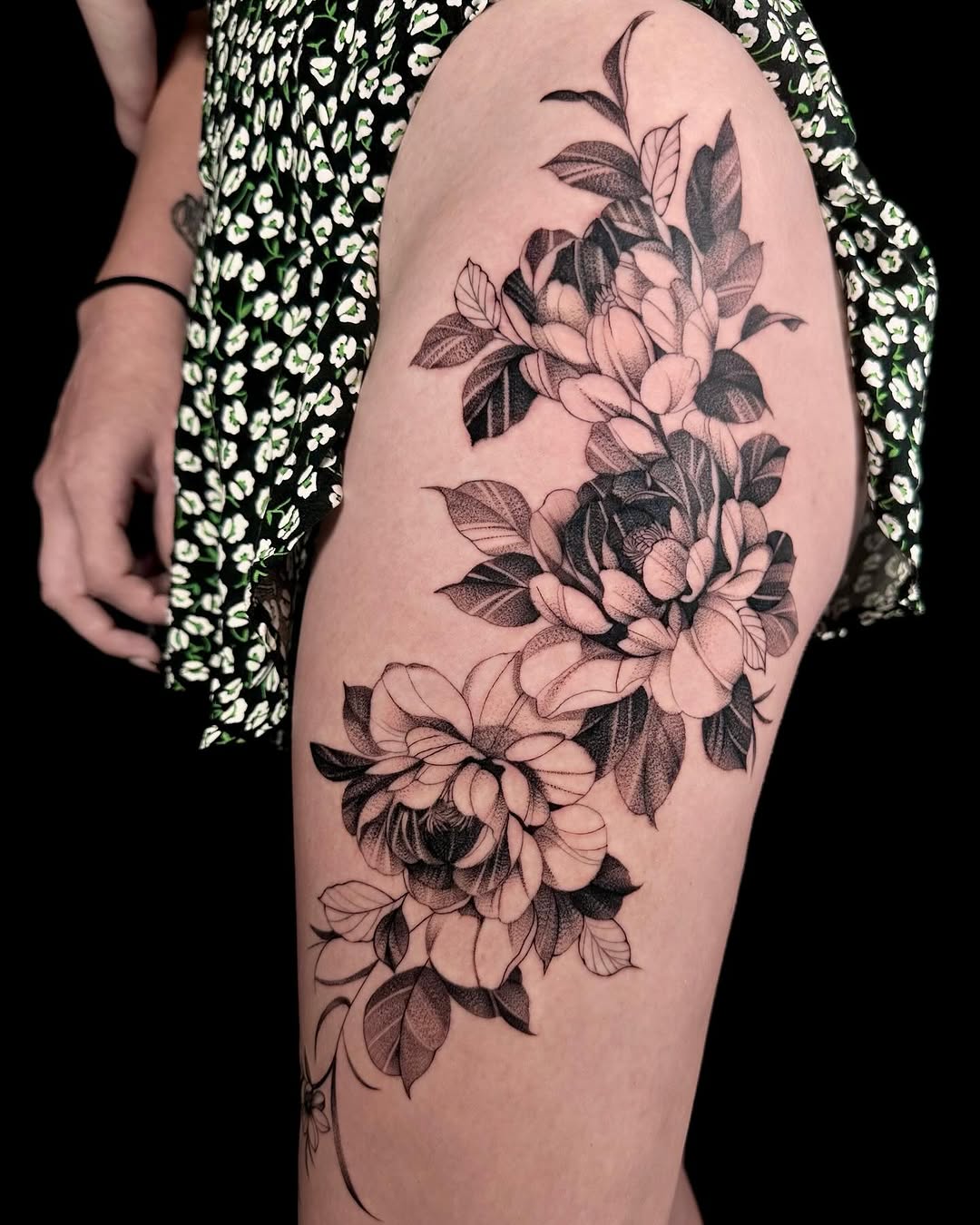 Tattoo by @inkversetattooabi — black_and_grey, dotwork