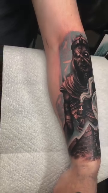 Knight in armor realism tattoo by 🦇𝖀𝖙𝖆𝖍🦇, Las Vegas, Nevada