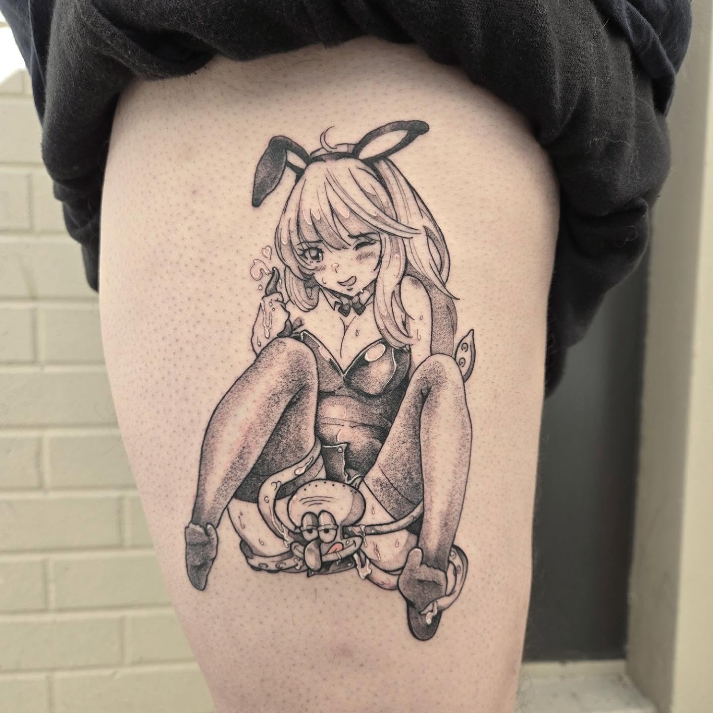 Tattoo by @savshimi — dotwork, anime