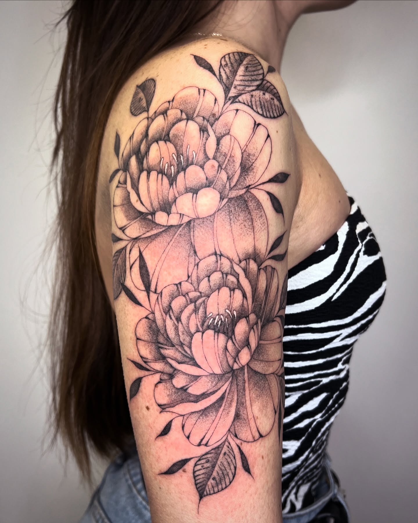 Tattoo by @courtneylloydtattoos — dotwork, realism