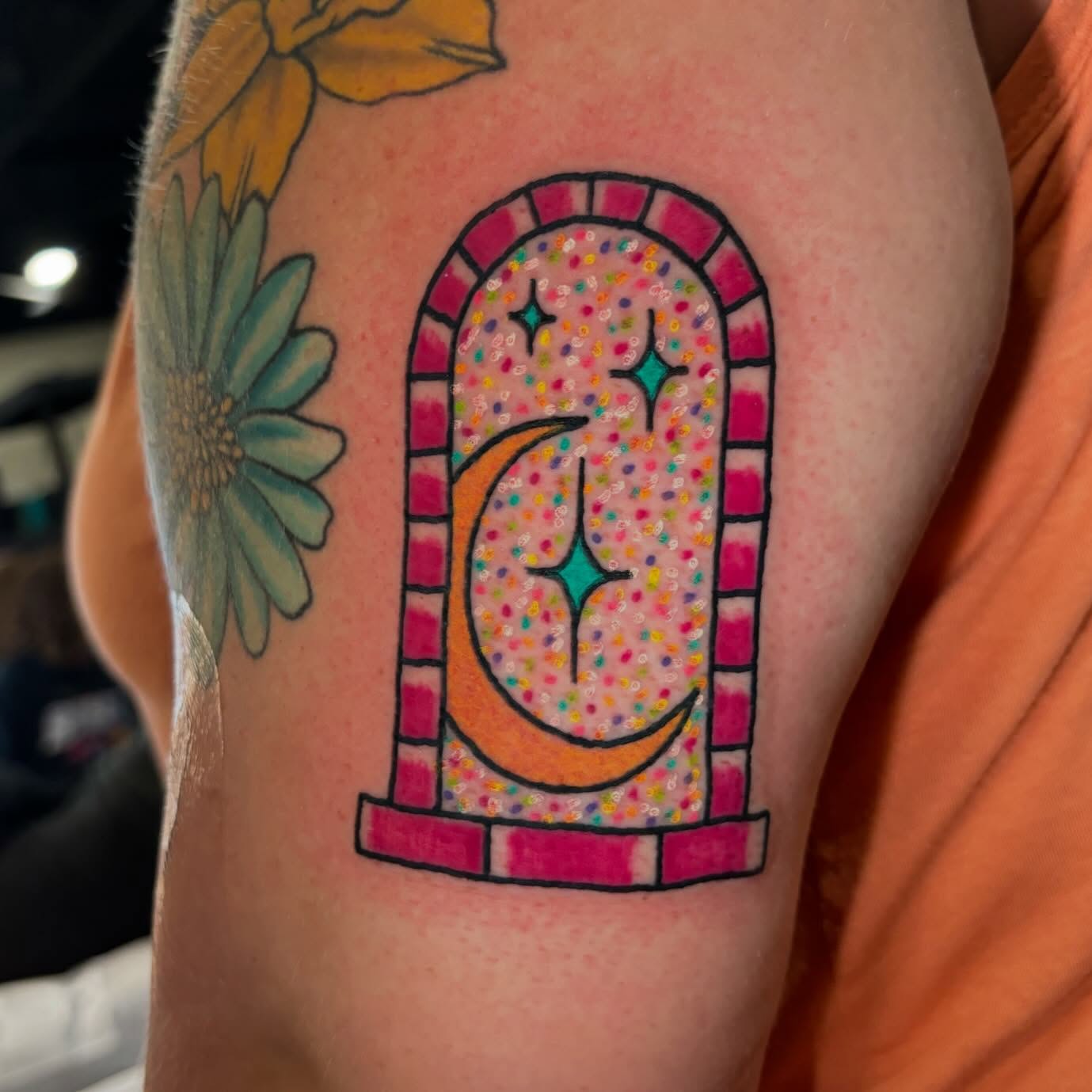Moon and sprinkles new school tattoo on the forearm by π
π―π’π«π«π πππΆπ©π¬π―
