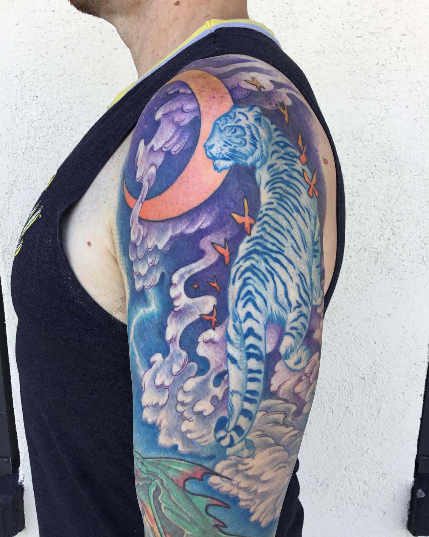 Tattoo by @fortune_glory — japanese_irezumi, dotwork