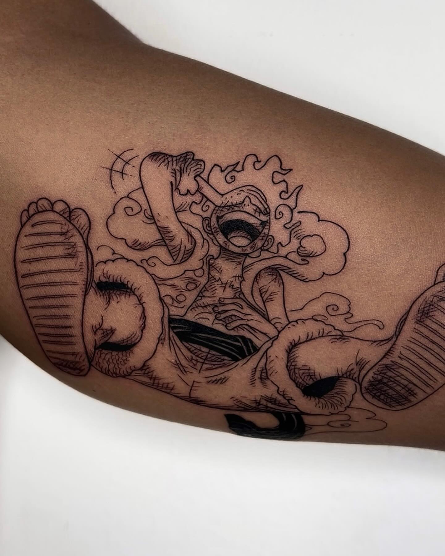 Octopus and man black and grey tattoo on the forearm by Jorge Nox