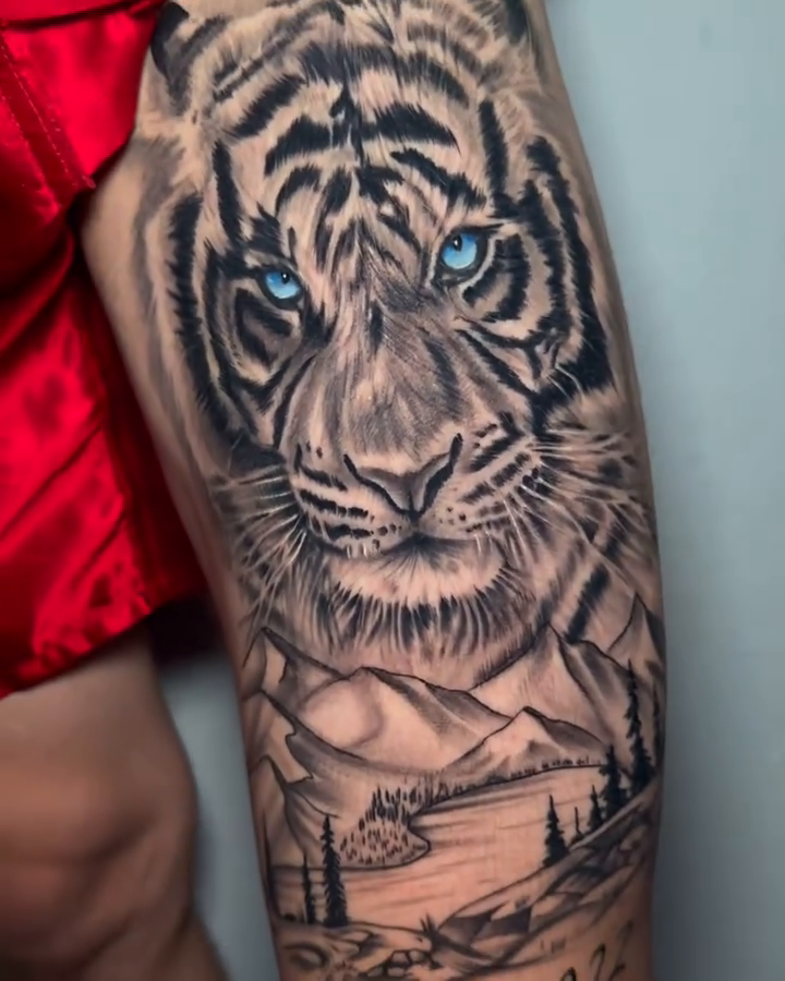 Tattoo by @kodi_tattoo β realism, black_and_grey