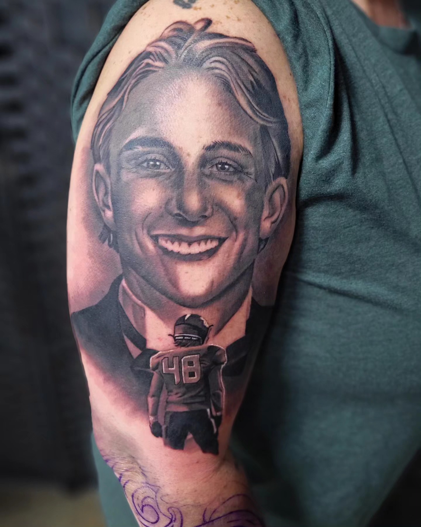 Tattoo by @tattoosbymikebrownlee — realism, black_and_grey