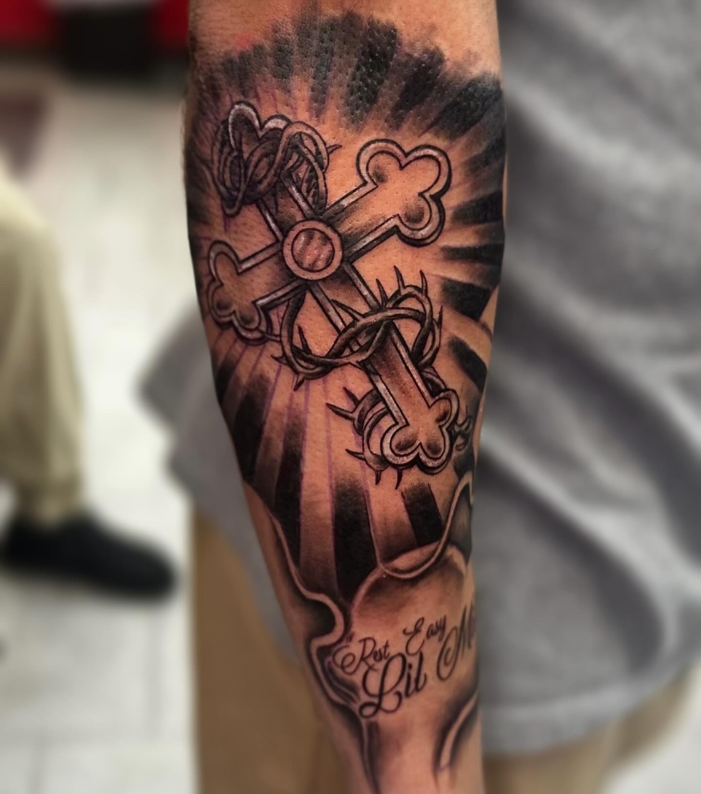 Tattoo by @kendyyl — black_and_grey