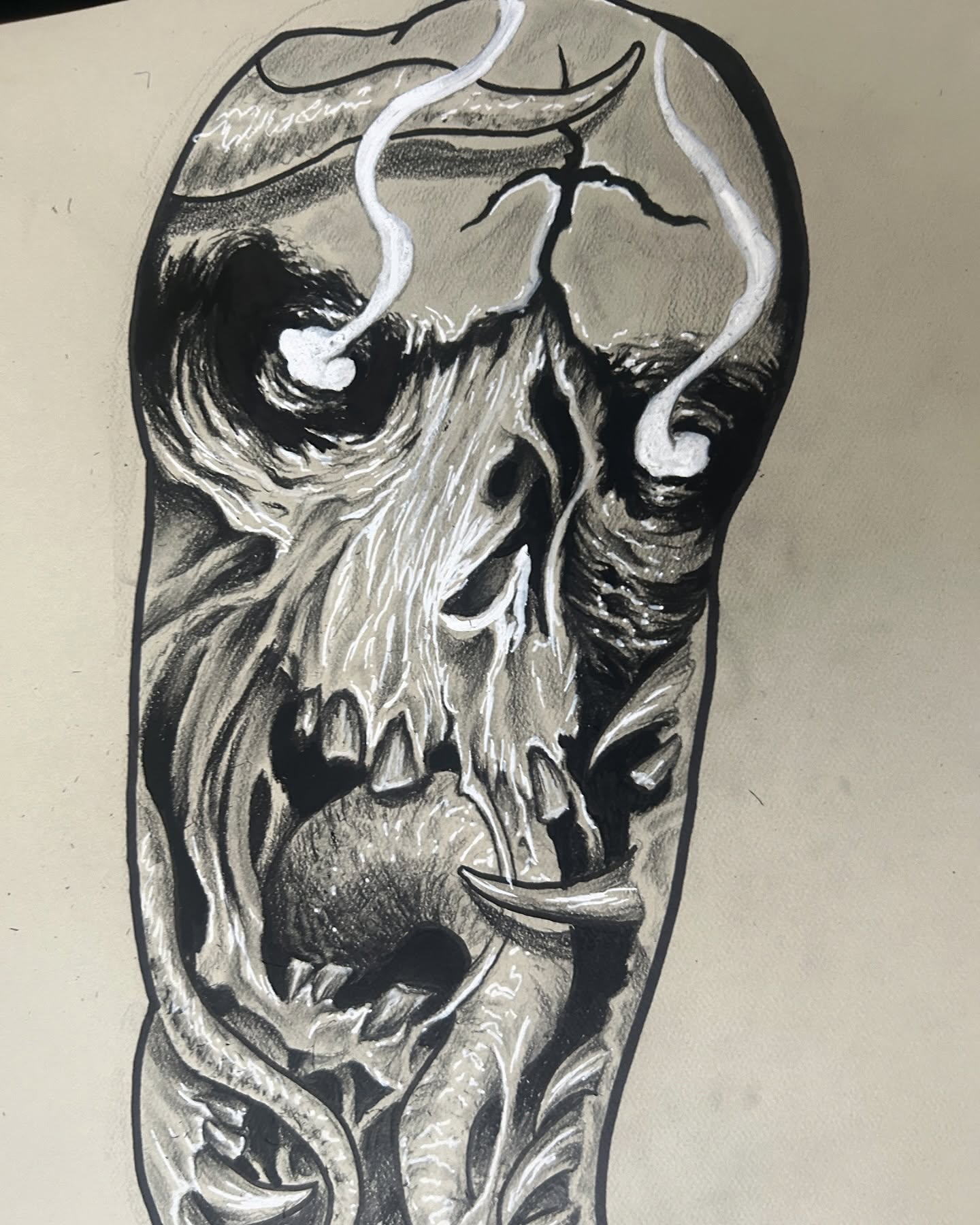 Tattoo by @austin_megallon — black_and_grey