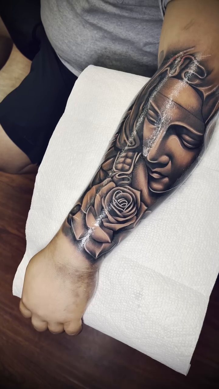 Tattoo by @aleks_tat2 — black_and_grey, realism