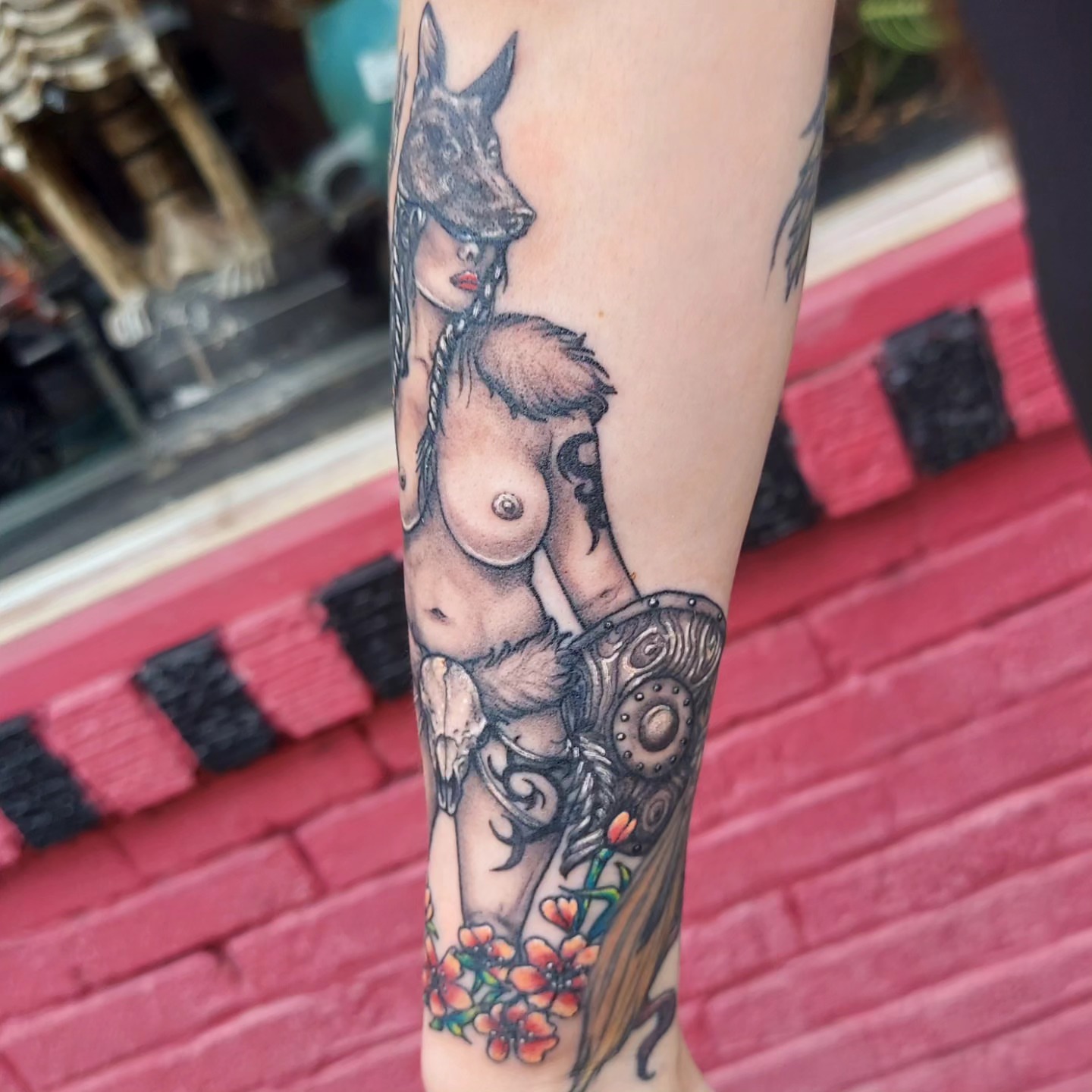 Tattoo by @you_aint_seen_muffins_yet — american_traditional, dotwork