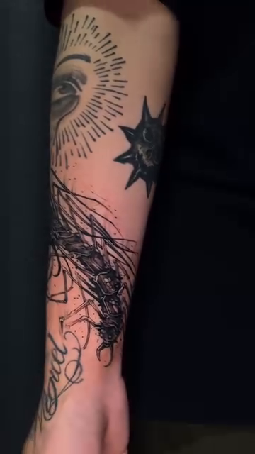 Tattoo by @3k_tat_too — black_and_grey, dark_realism