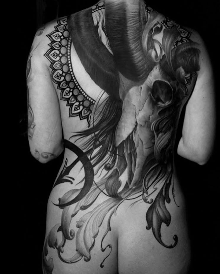 Tattoo by @dustinburtart — black_and_grey, realism