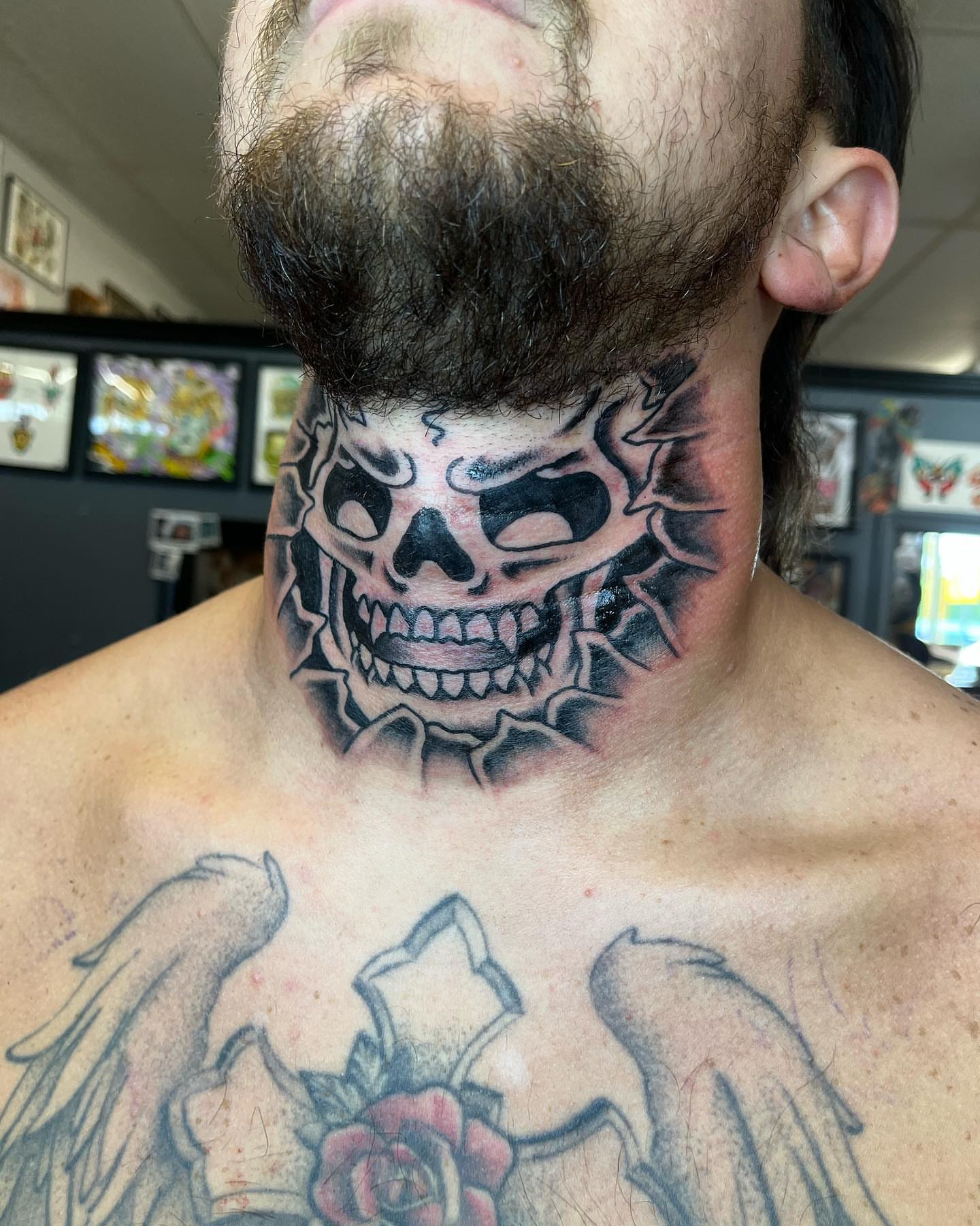 Tattoo by @tattooskii — black_and_grey