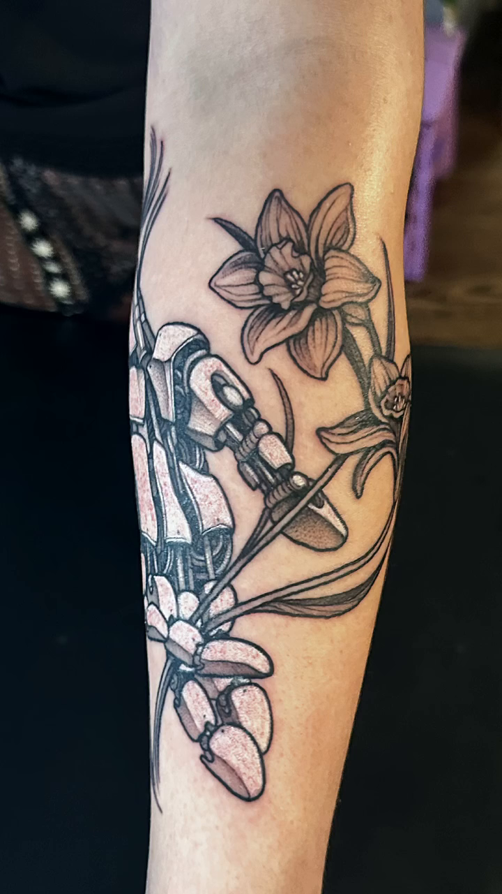 Tattoo by @langley_osborn — black_and_grey, realism