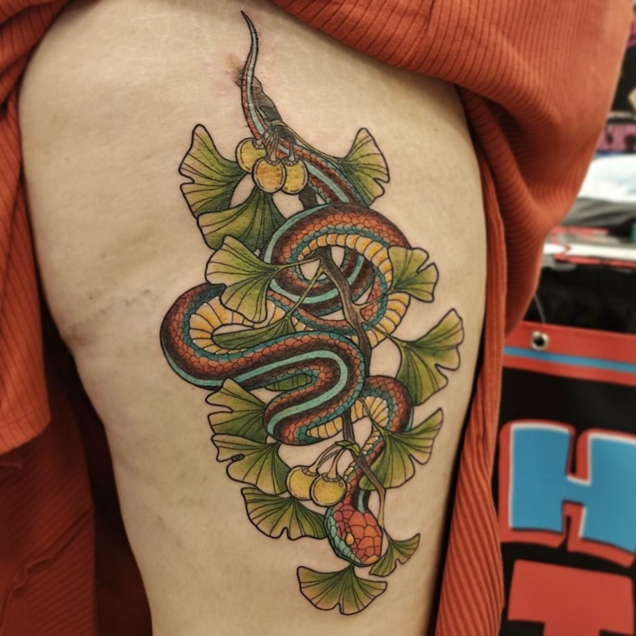 Tattoo by @artoftheblackwolf — new_school, illustrative