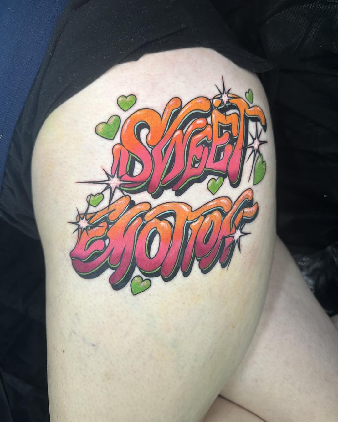 Tattoo by @sailorlori — lettering_script