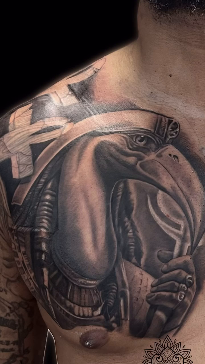 Tattoo by @art_by_quindeelmitchell — realism, black_and_grey