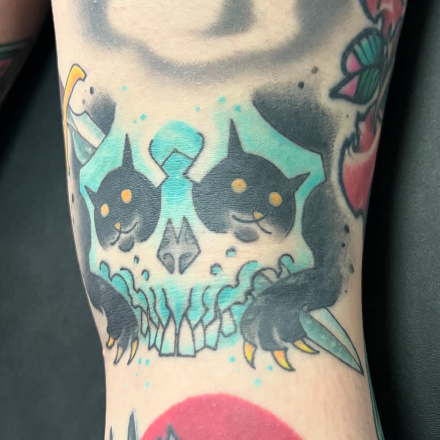 Tattoo by @christopher_vaughn_gay — american_traditional, dotwork