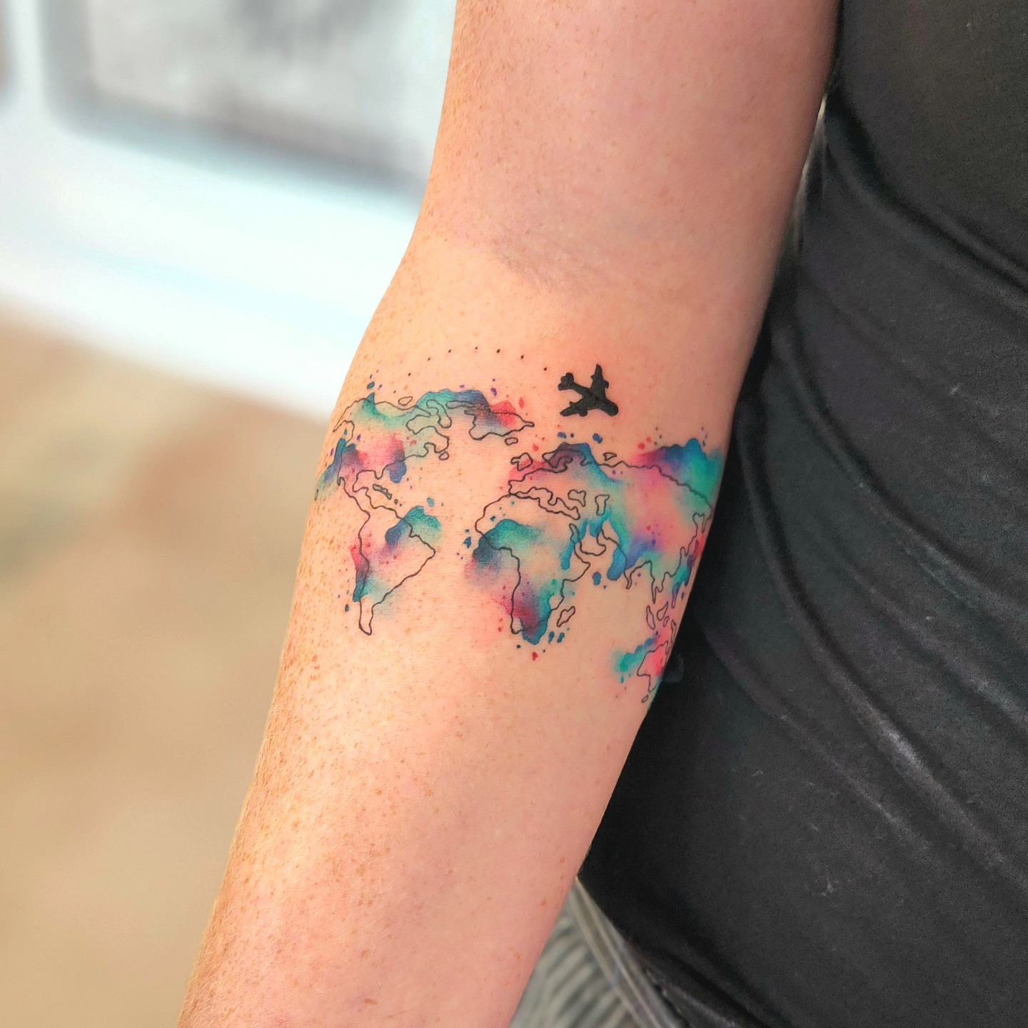 Tattoo by @artbyalizard — watercolor